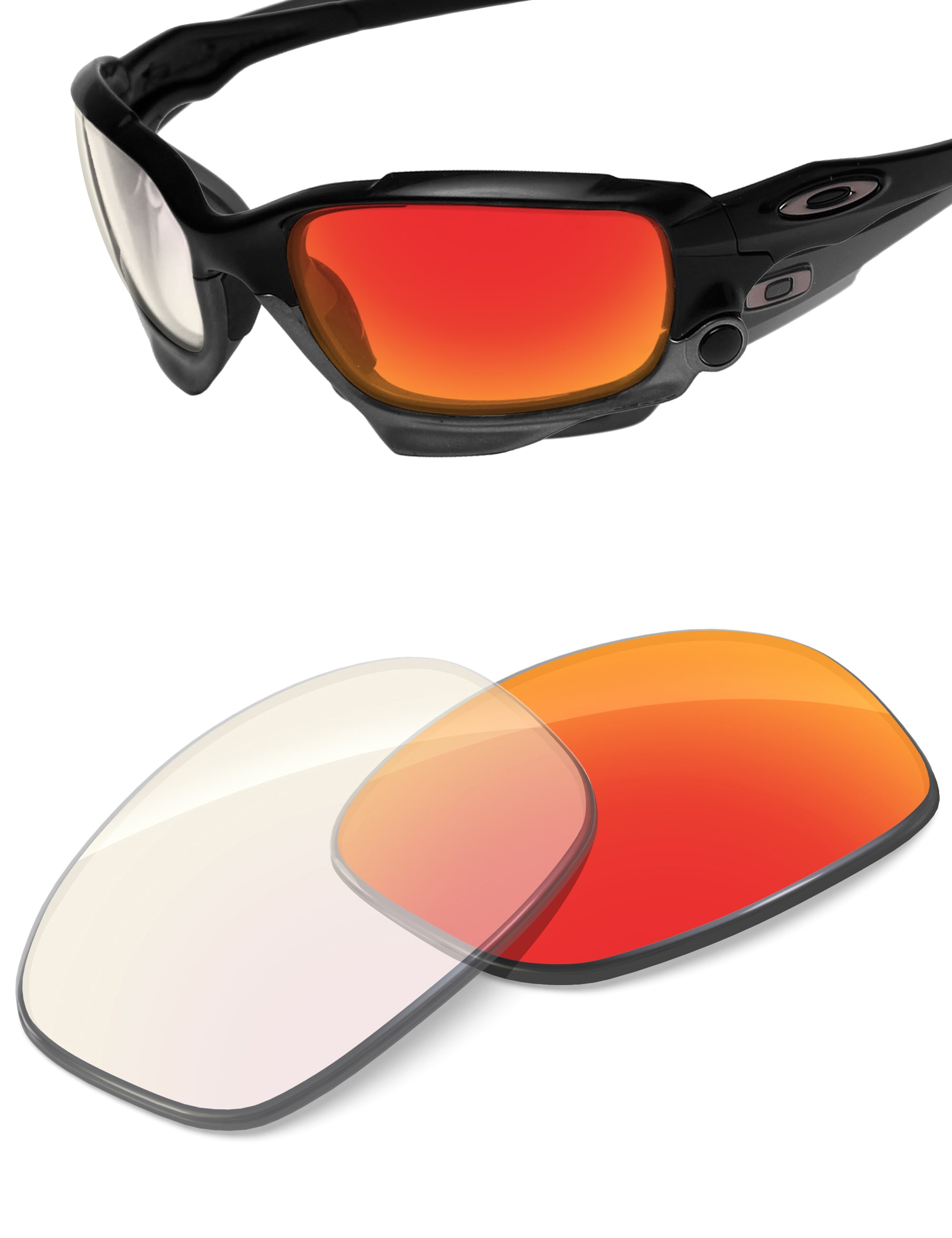 Fire Red FlashMirror™ Photochromic-Non-Polarized