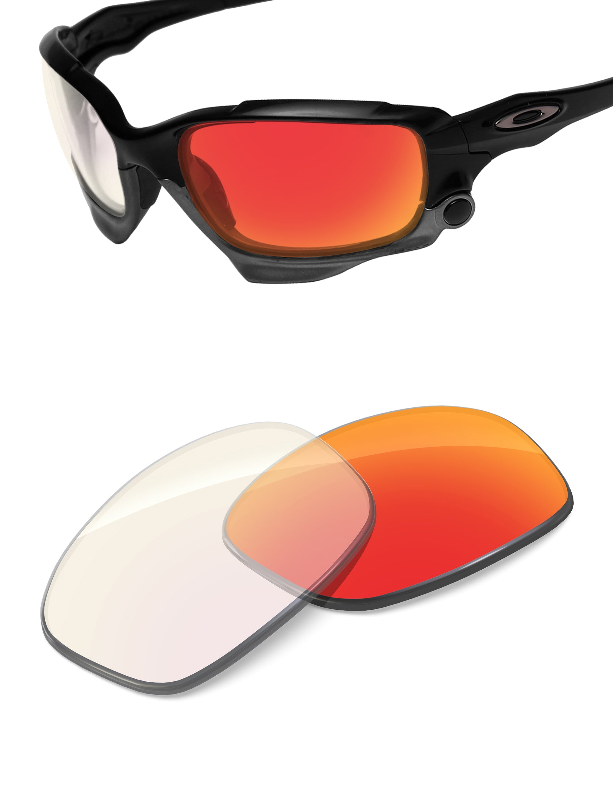 Fire Red FlashMirror™ Photochromic-Non-Polarized