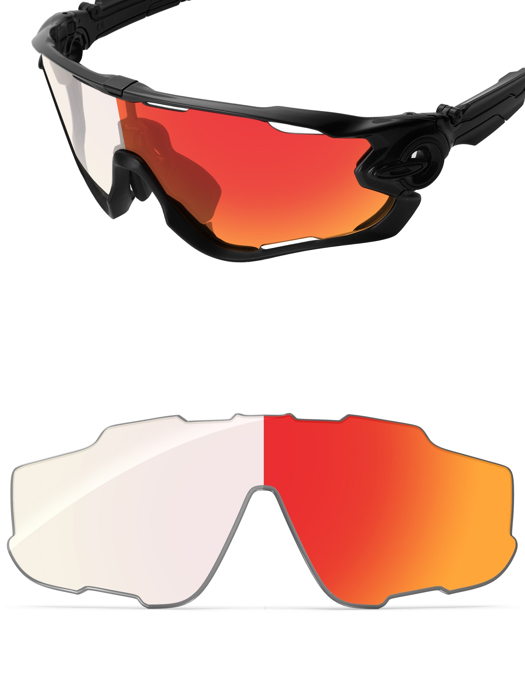 Fire Red FlashMirror™ Photochromic-Non-Polarized