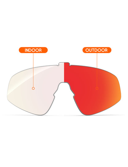 Fire Red FlashMirror™ Photochromic-Non-Polarized