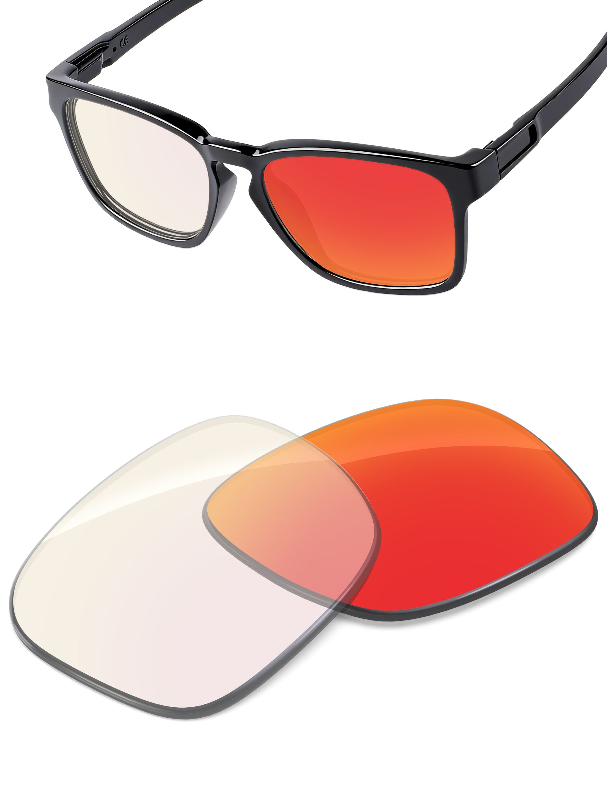 Fire Red FlashMirror™ Photochromic-Non-Polarized