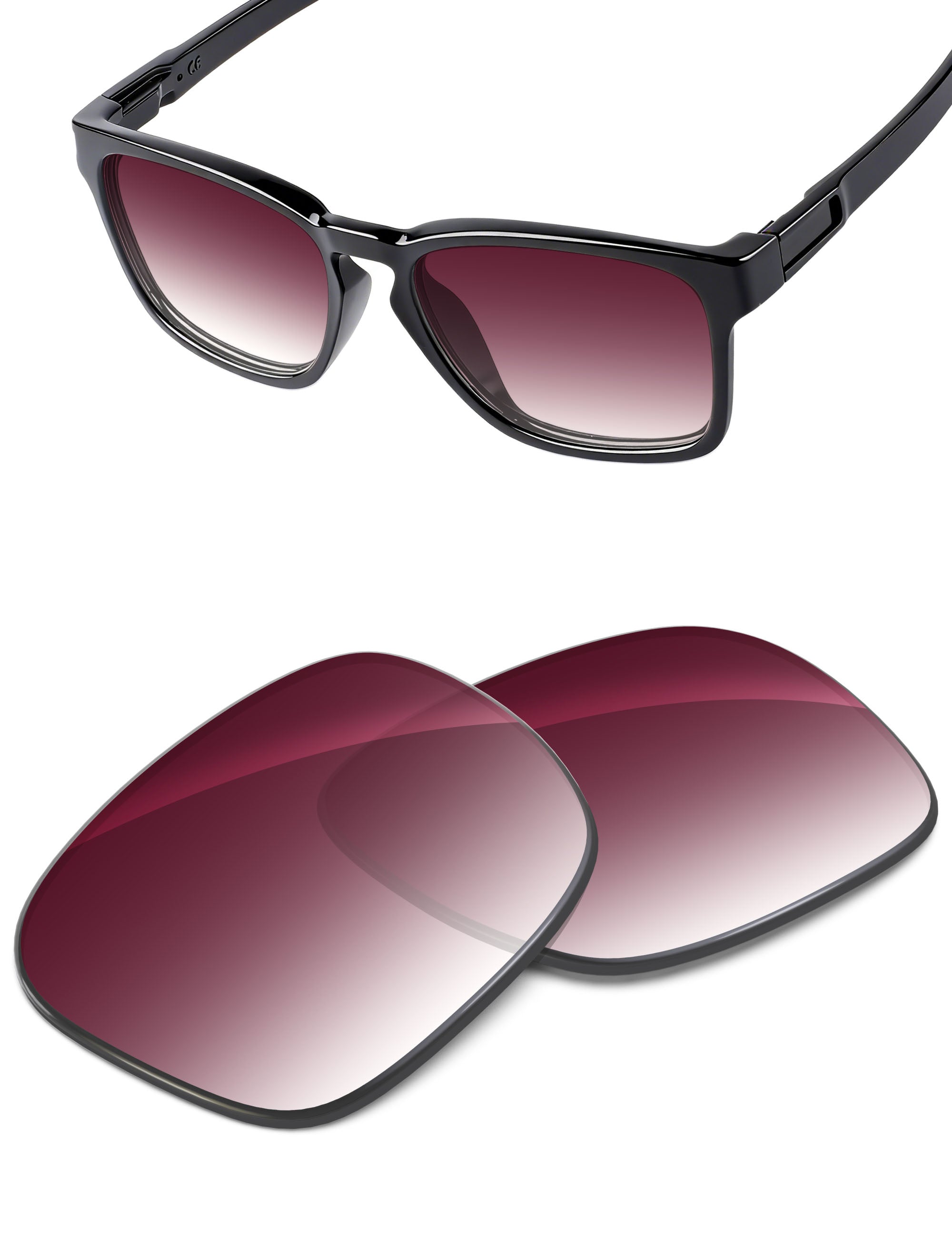 Wine Red Gradient-Non-Polarized