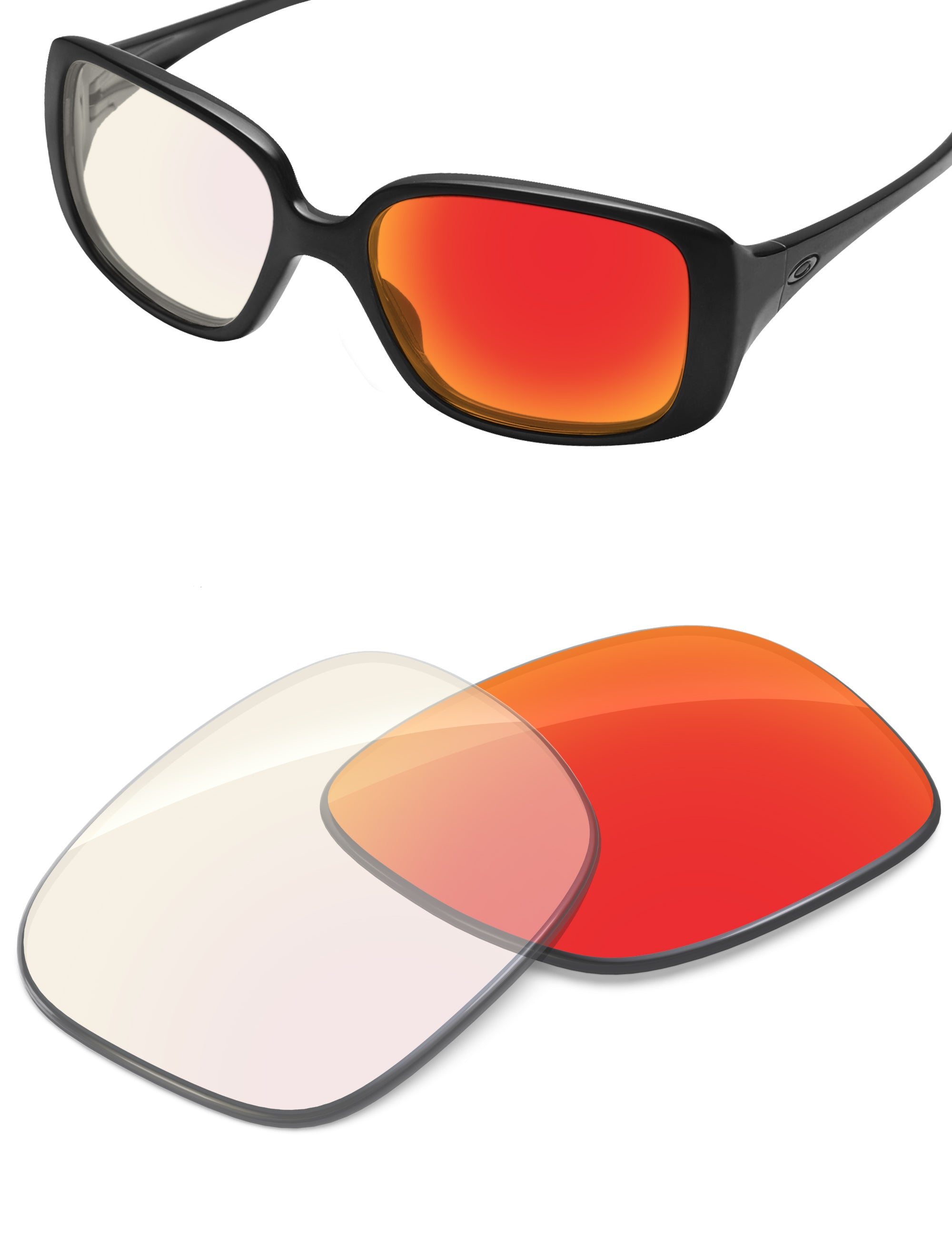 Fire Red FlashMirror™ Photochromic-Non-Polarized