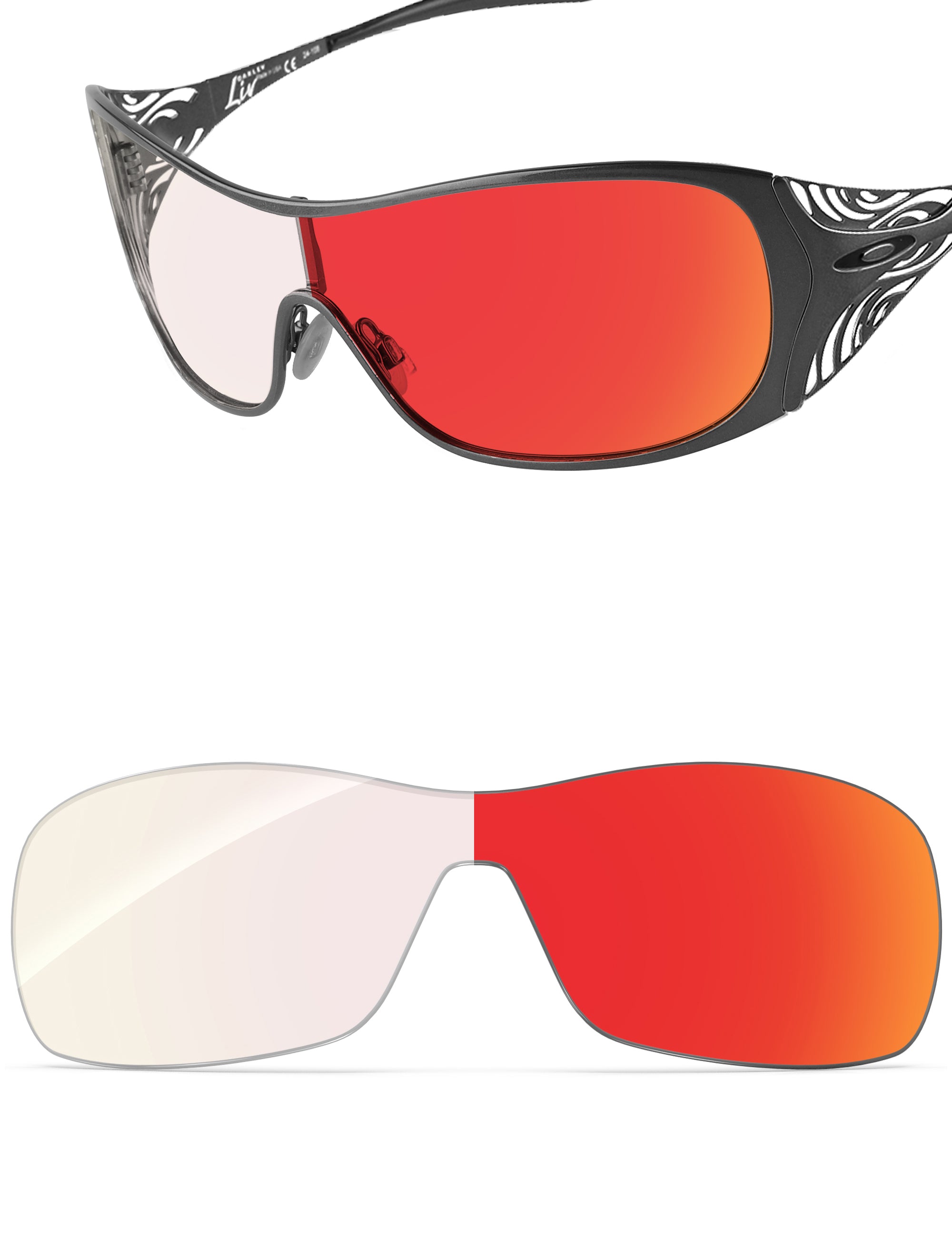 Fire Red FlashMirror™ Photochromic-Non-Polarized