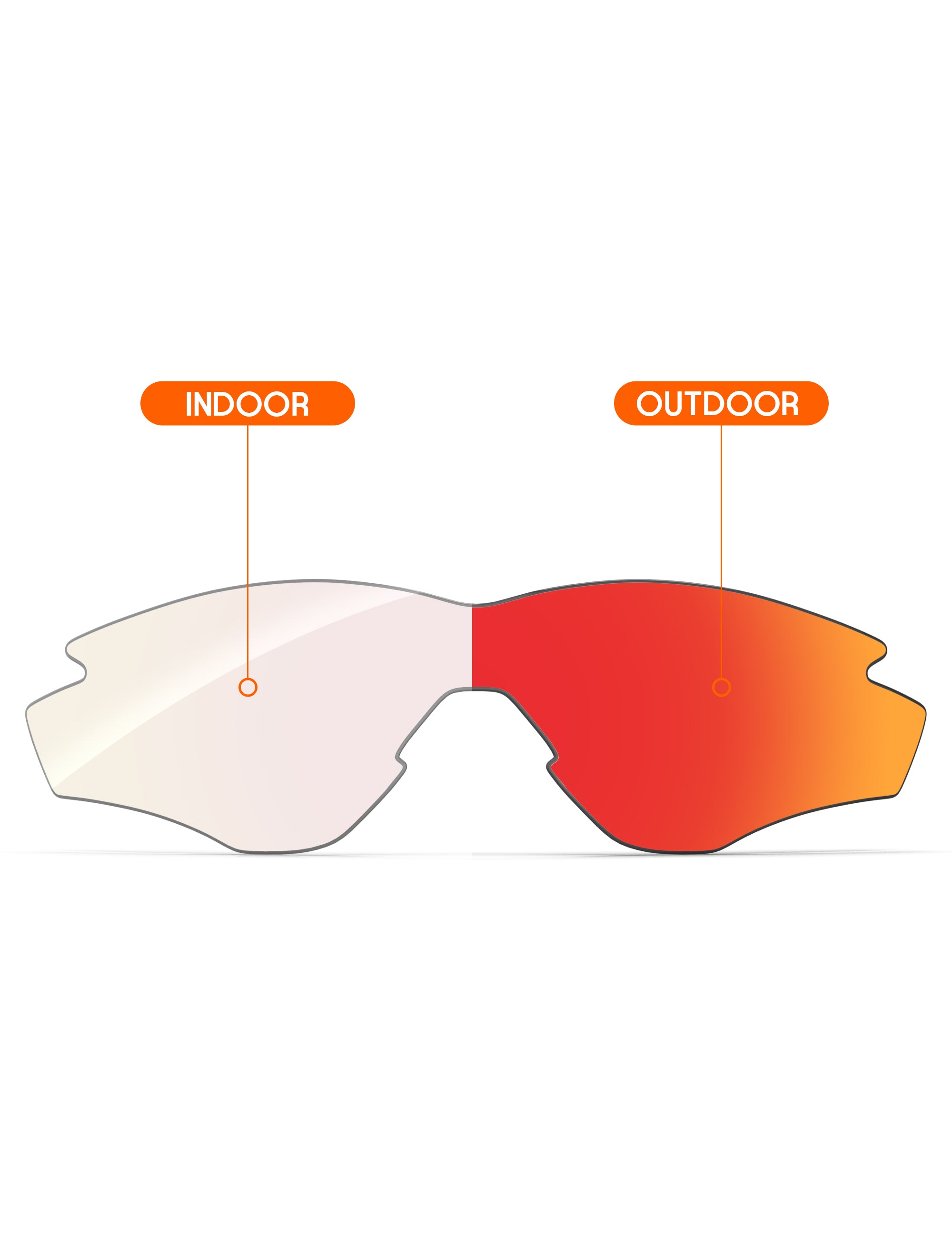 Fire Red FlashMirror™ Photochromic-Non-Polarized