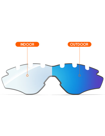Sky Blue FlashMirror™ Photochromic-Non-Polarized