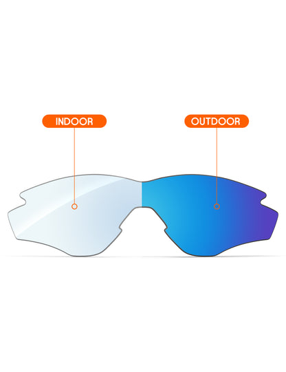 Sky Blue FlashMirror™ Photochromic-Non-Polarized