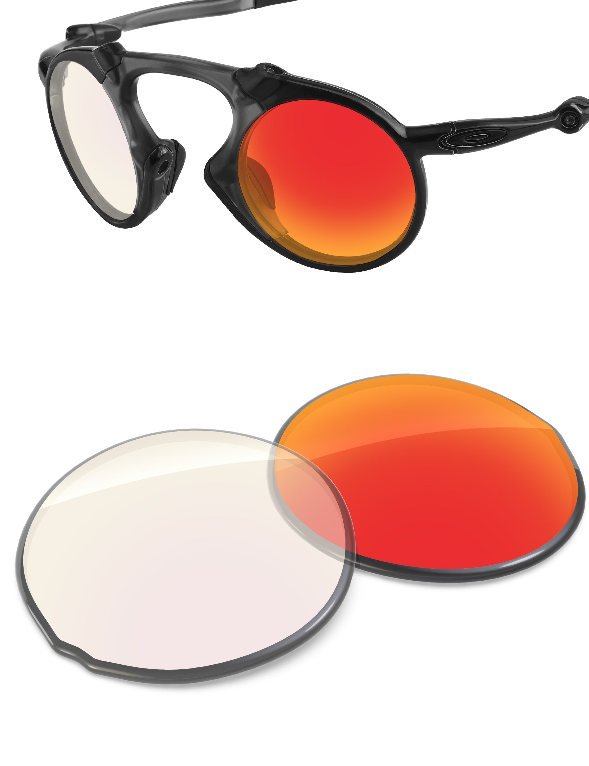 Fire Red FlashMirror™ Photochromic-Non-Polarized