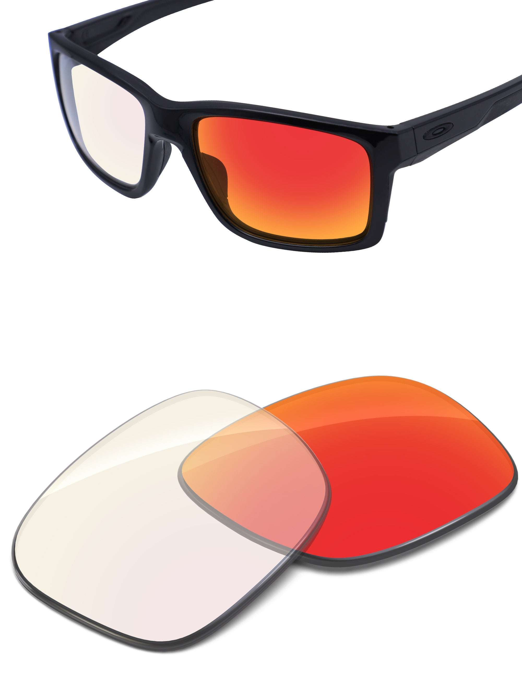 Fire Red FlashMirror™ Photochromic-Non-Polarized