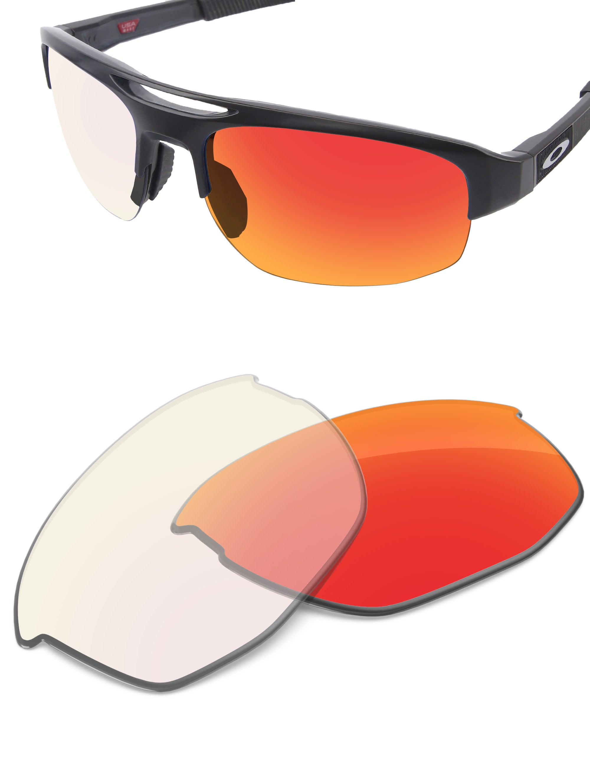 Fire Red FlashMirror™ Photochromic-Non-Polarized
