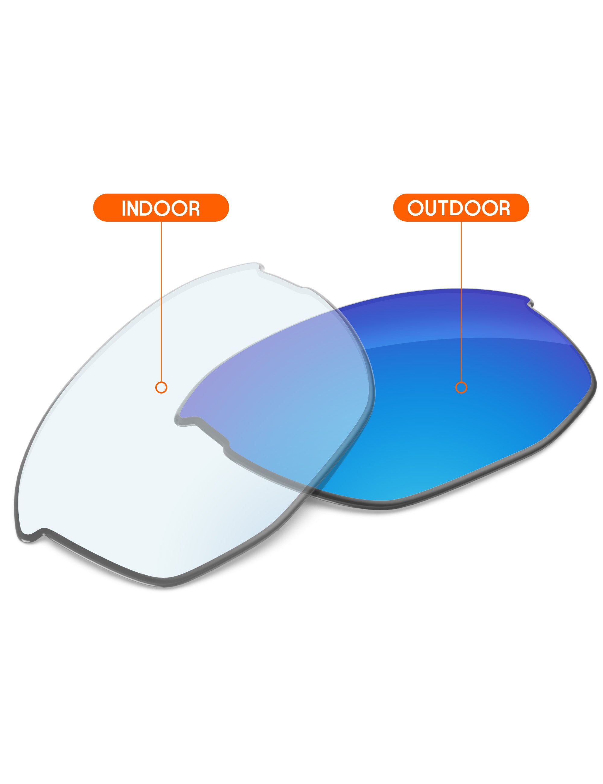 Sky Blue FlashMirror™ Photochromic-Non-Polarized