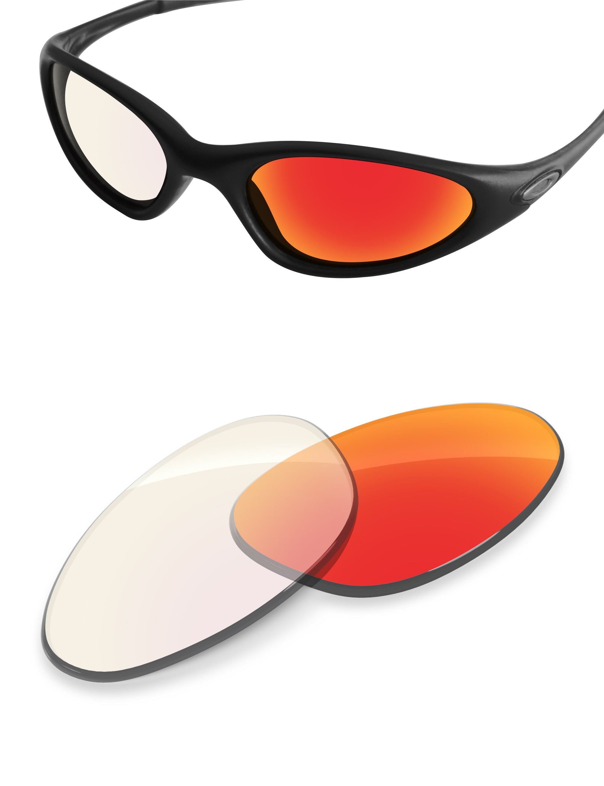 Fire Red FlashMirror™ Photochromic-Non-Polarized