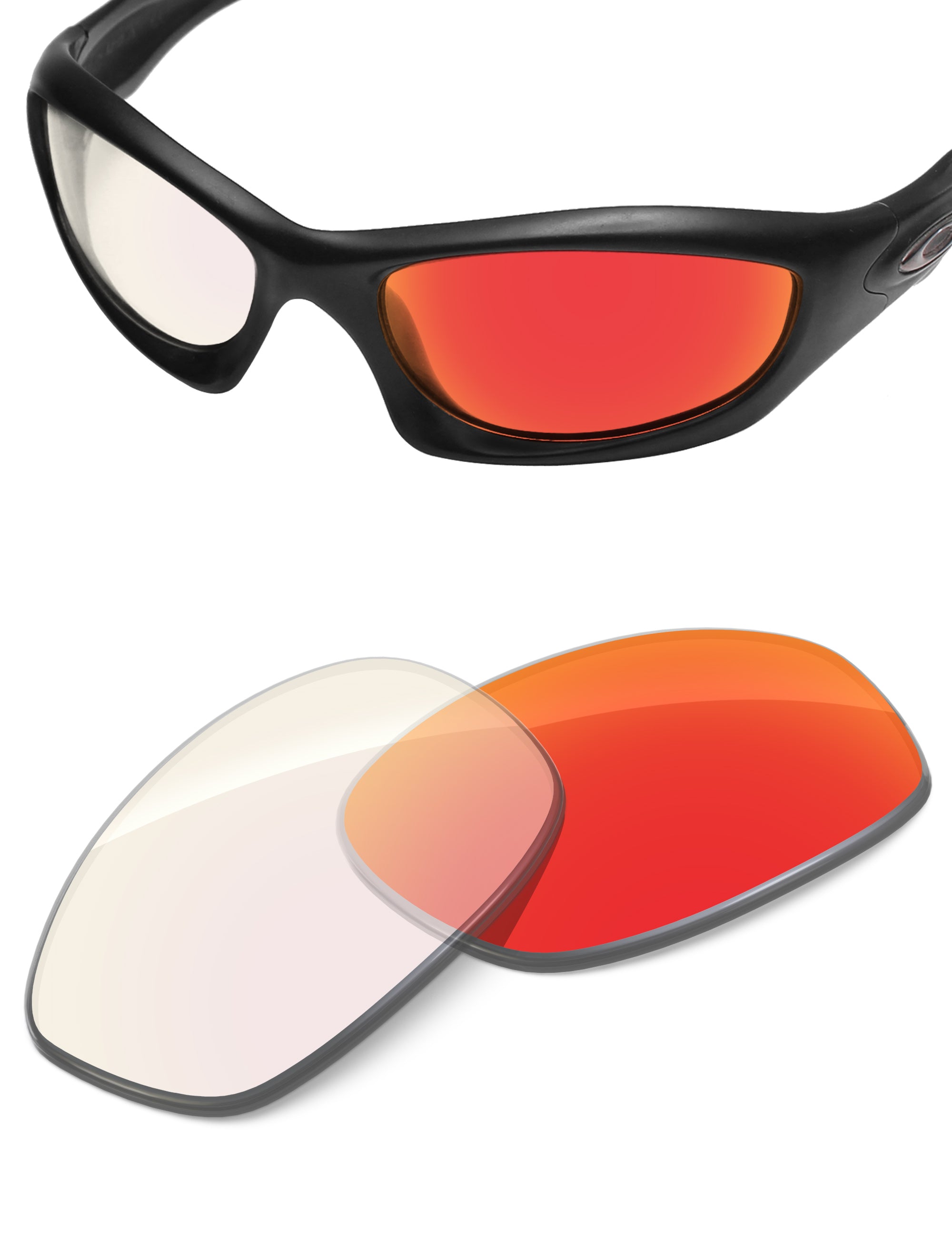 Fire Red FlashMirror™ Photochromic-Non-Polarized