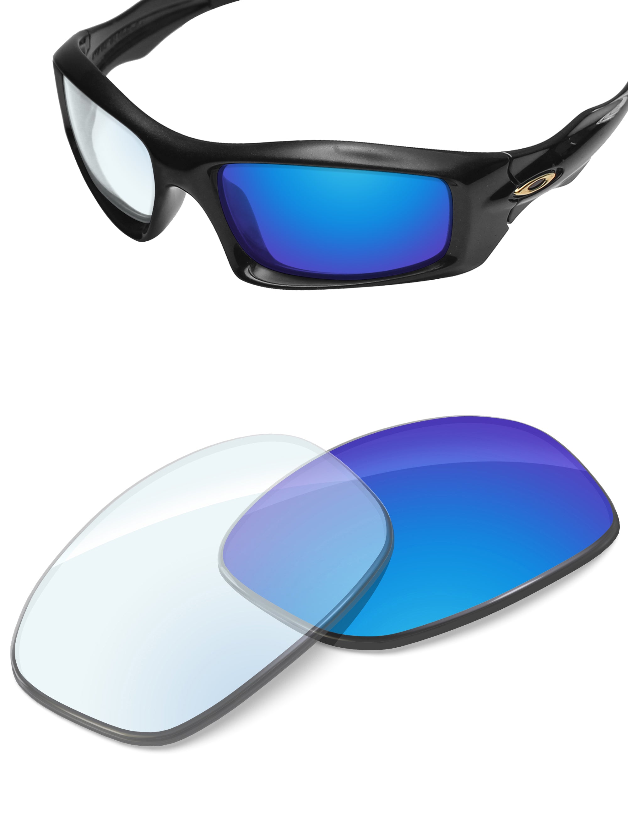 Sky Blue FlashMirror™ Photochromic-Non-Polarized