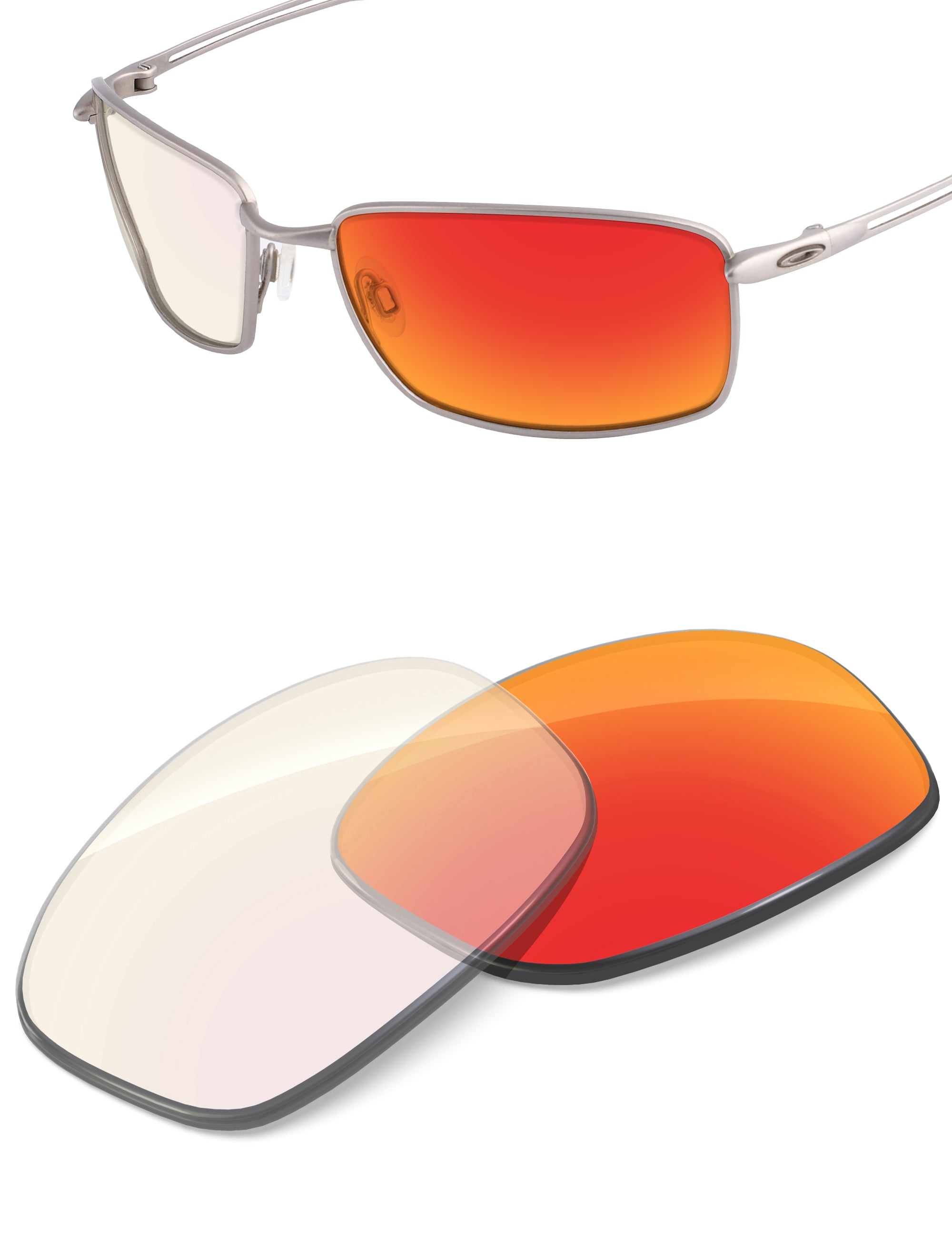 Fire Red FlashMirror™ Photochromic-Non-Polarized