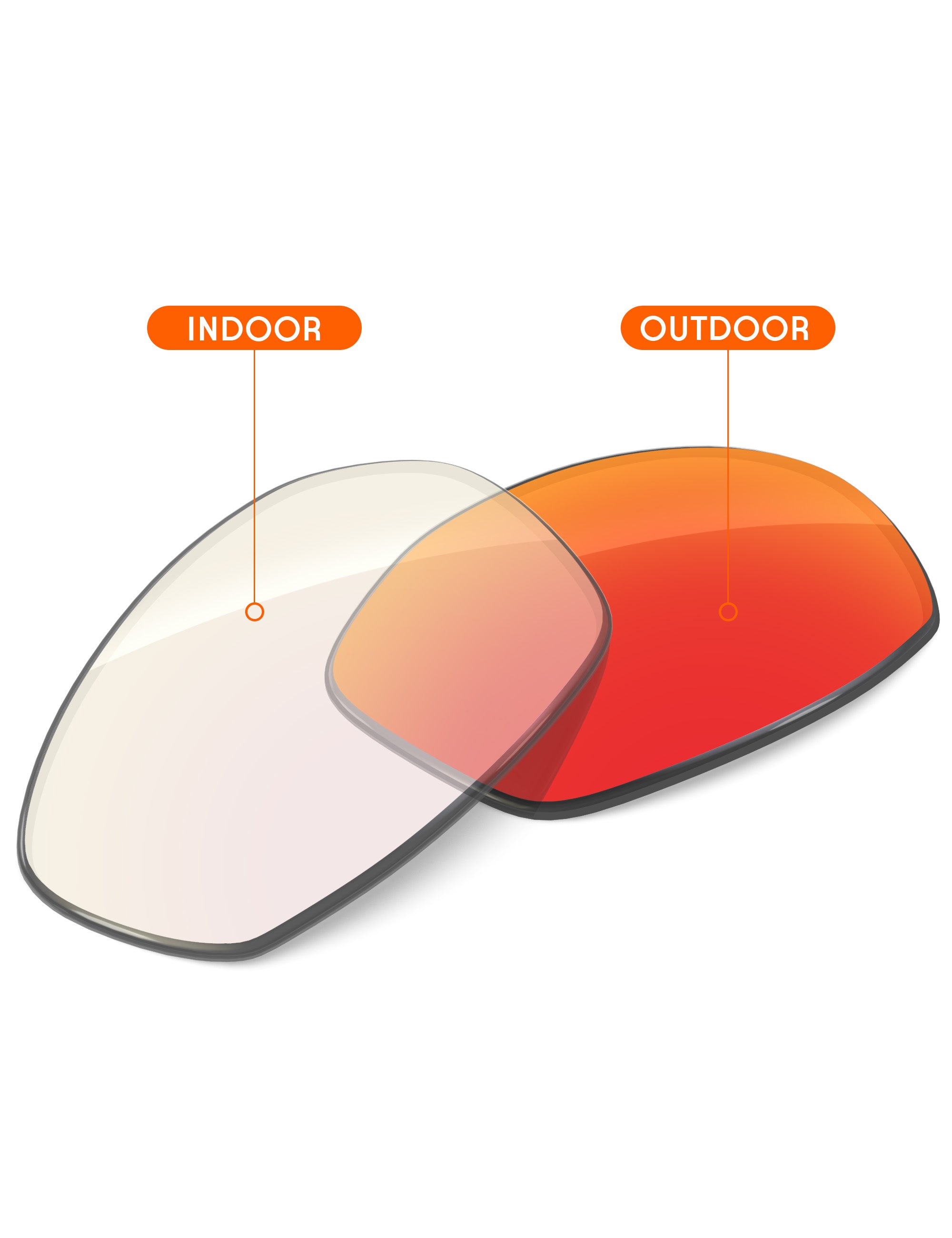 Fire Red FlashMirror™ Photochromic-Non-Polarized