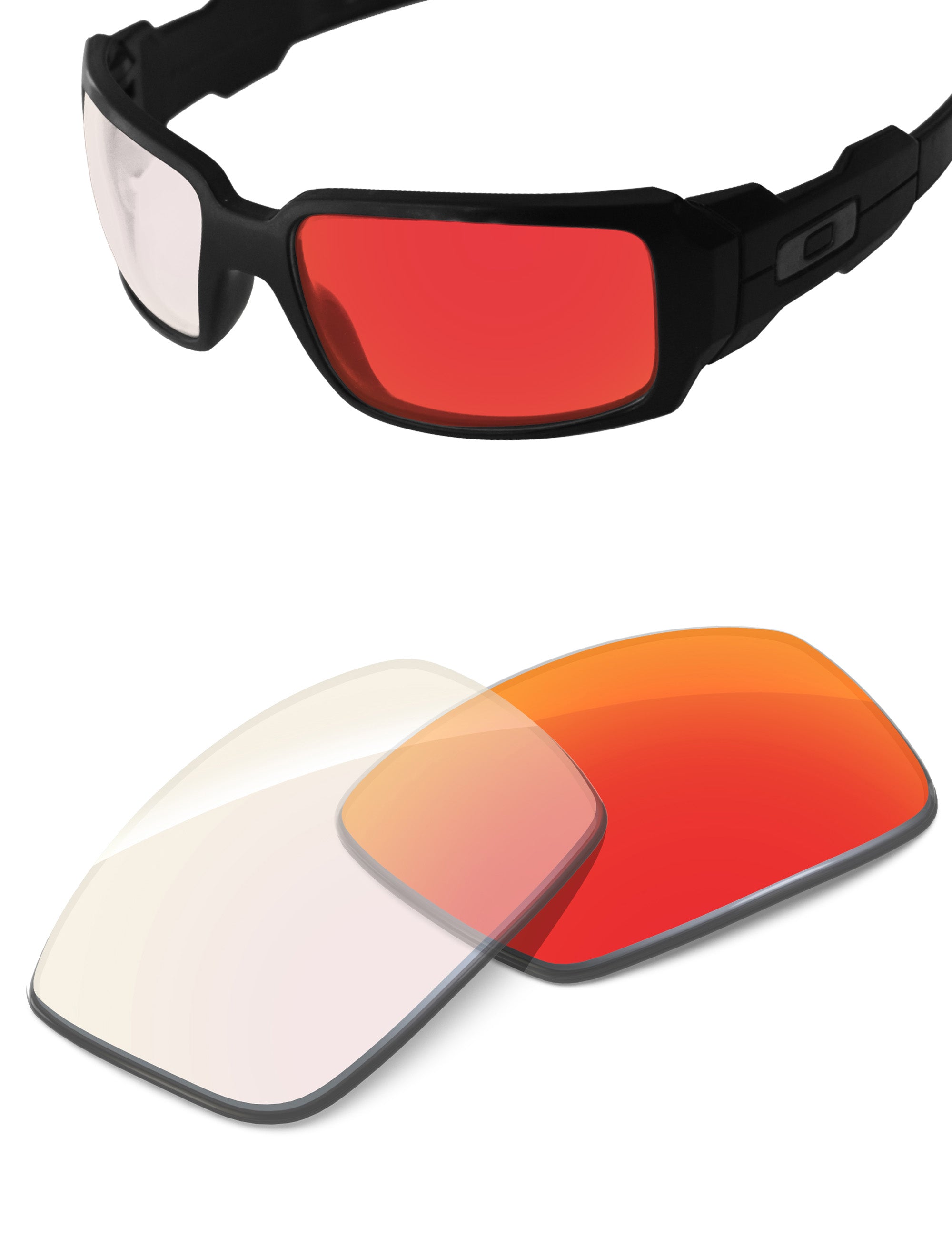 Fire Red FlashMirror™ Photochromic-Non-Polarized