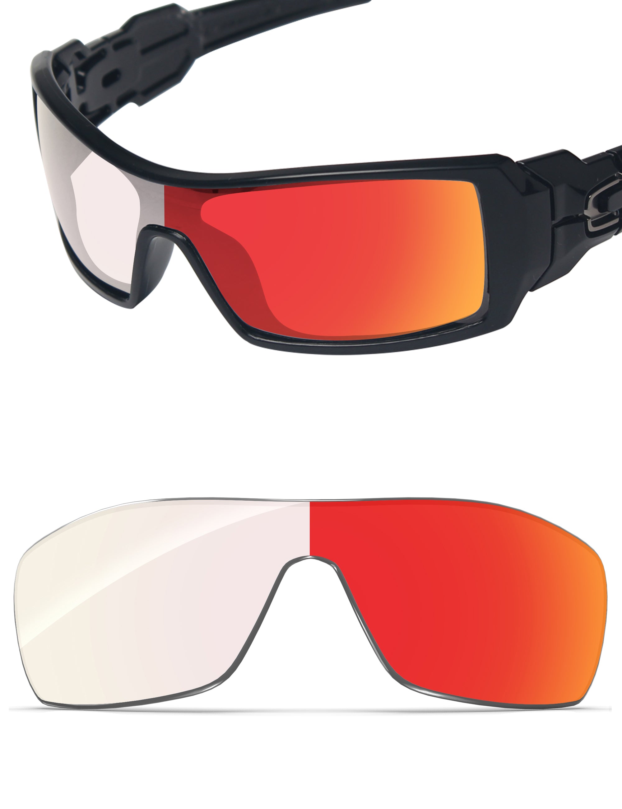 Fire Red FlashMirror™ Photochromic-Non-Polarized
