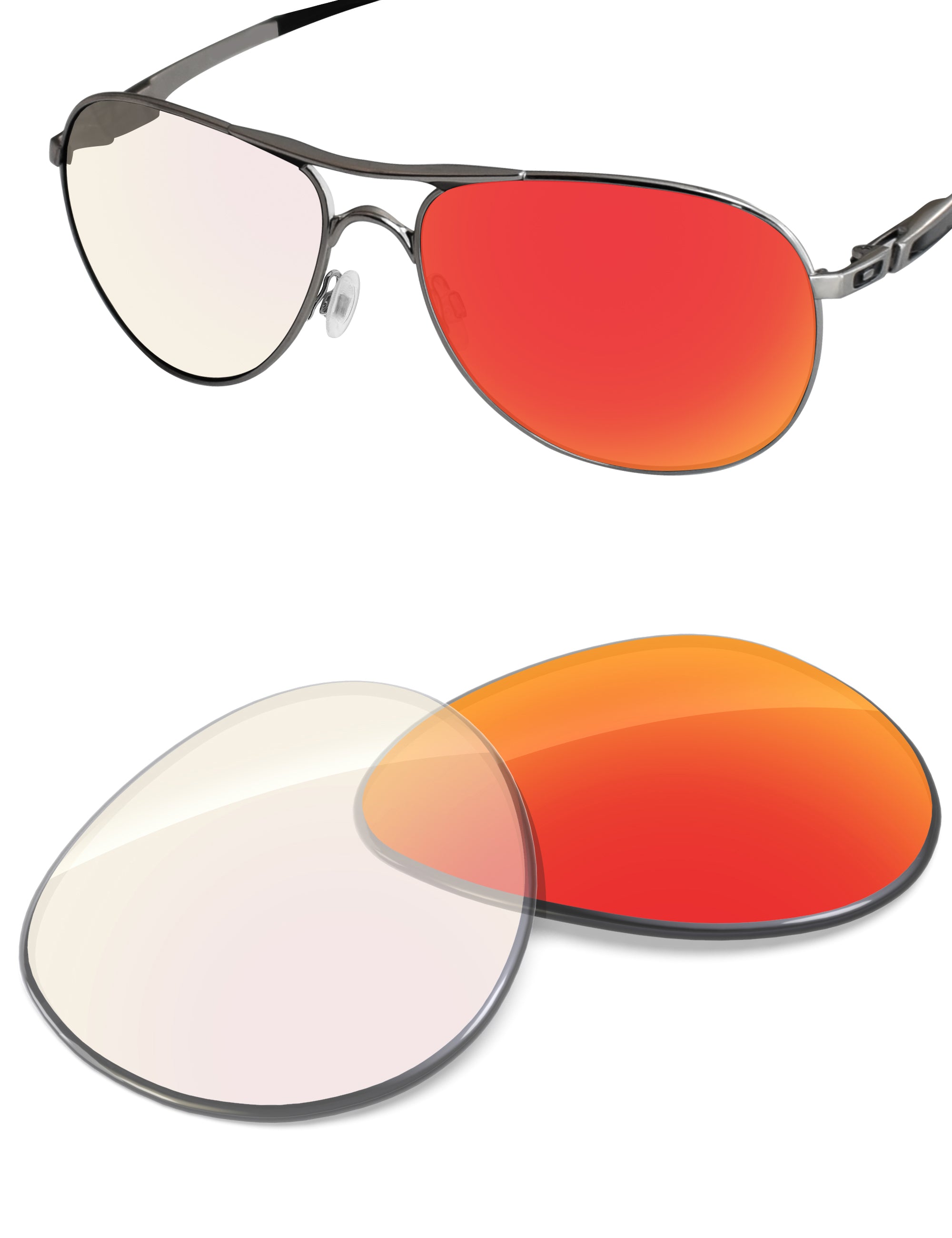 Fire Red FlashMirror™ Photochromic-Non-Polarized