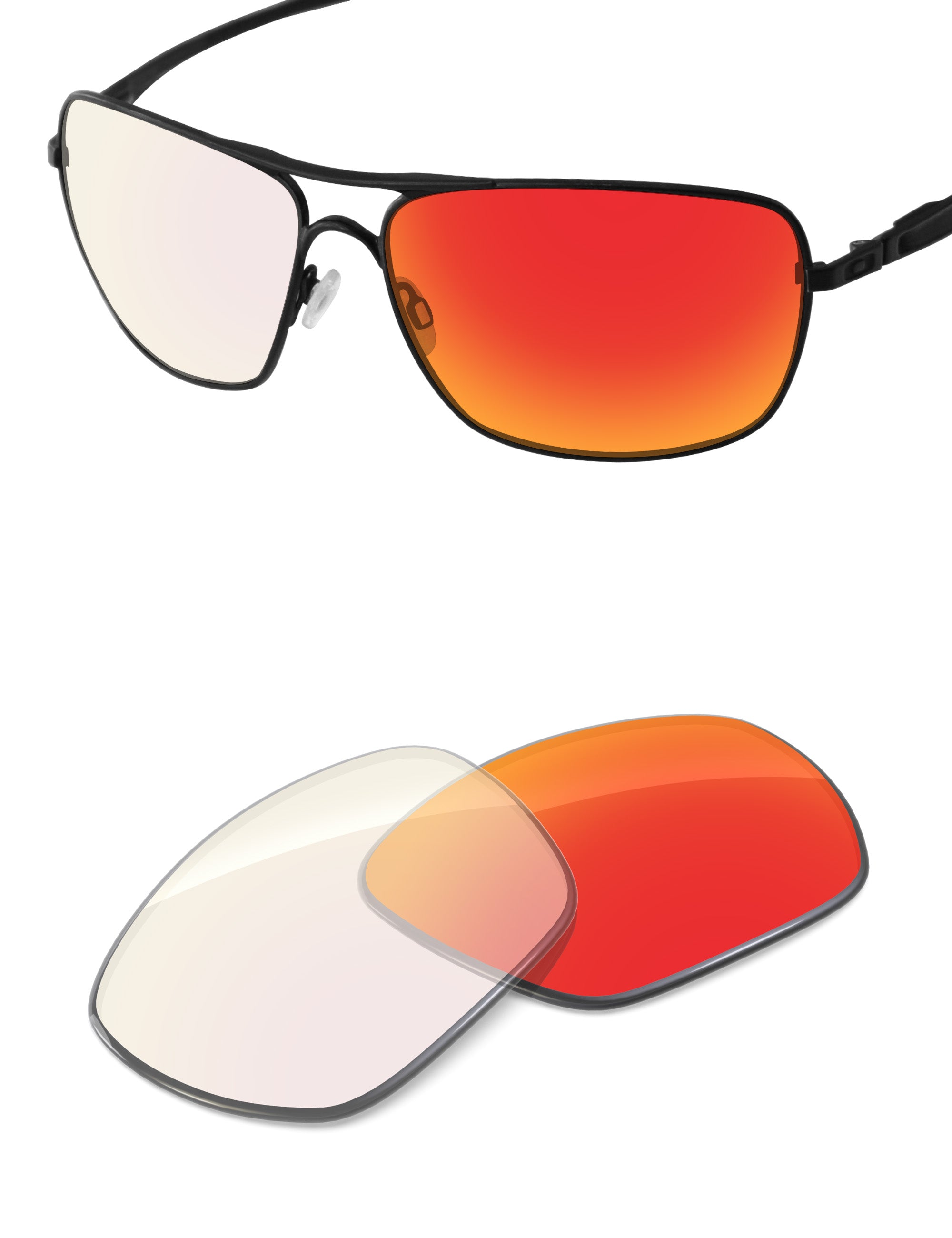 Fire Red FlashMirror™ Photochromic-Non-Polarized