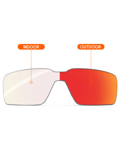 Fire Red FlashMirror™ Photochromic-Non-Polarized
