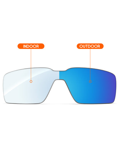 Sky Blue FlashMirror™ Photochromic-Non-Polarized
