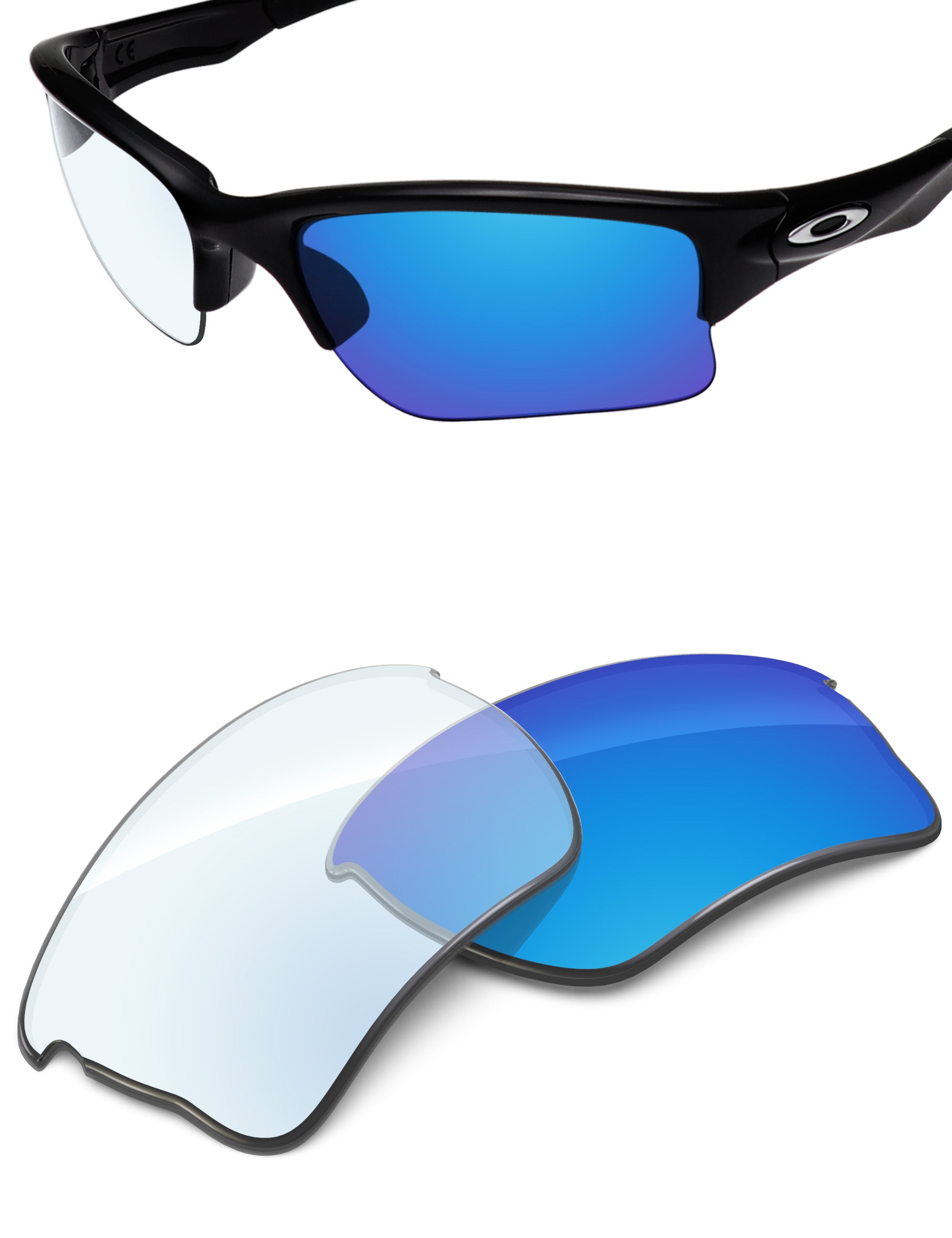 Sky Blue FlashMirror™ Photochromic-Non-Polarized