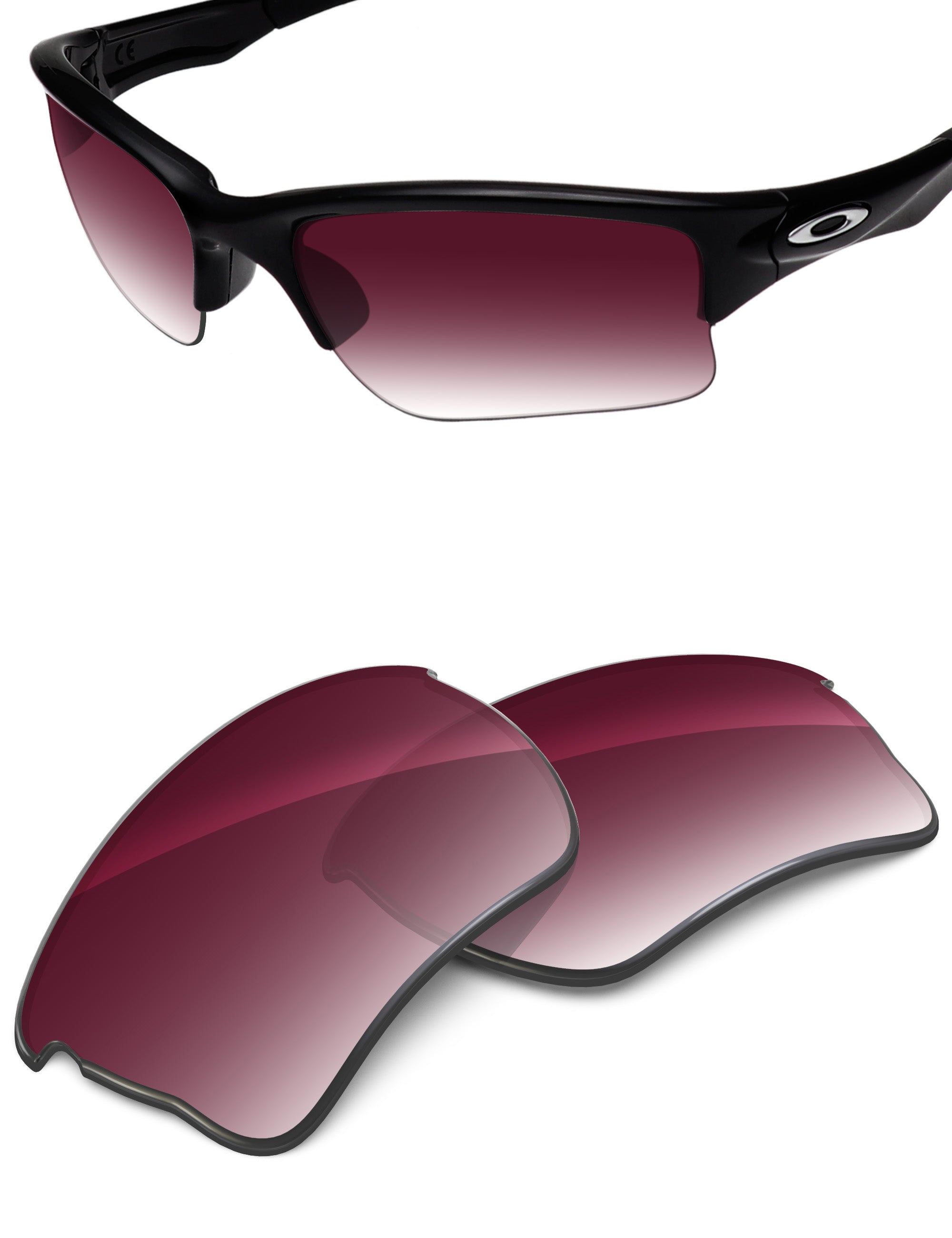 Wine Red Gradient-Non-Polarized