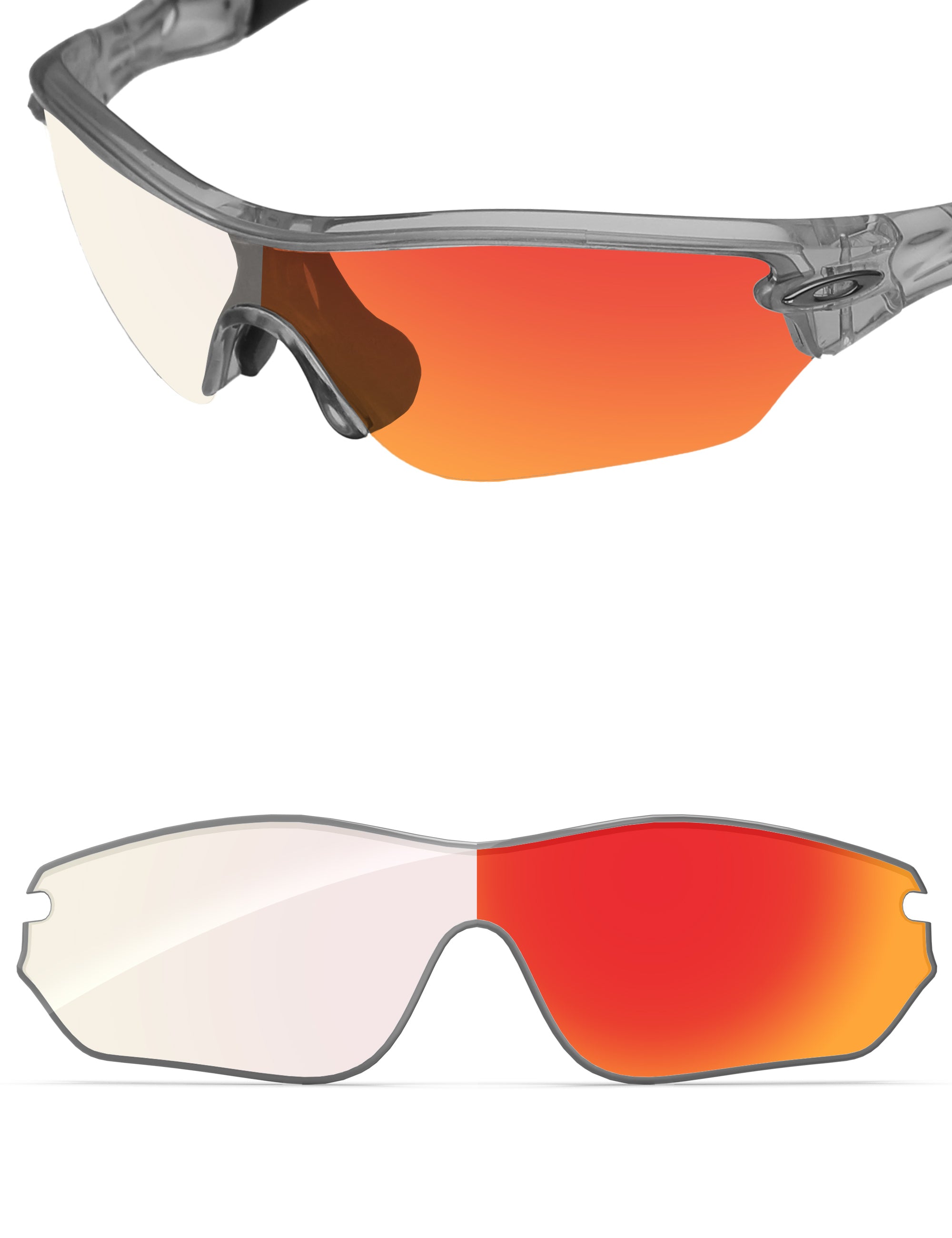 Fire Red FlashMirror™ Photochromic-Non-Polarized