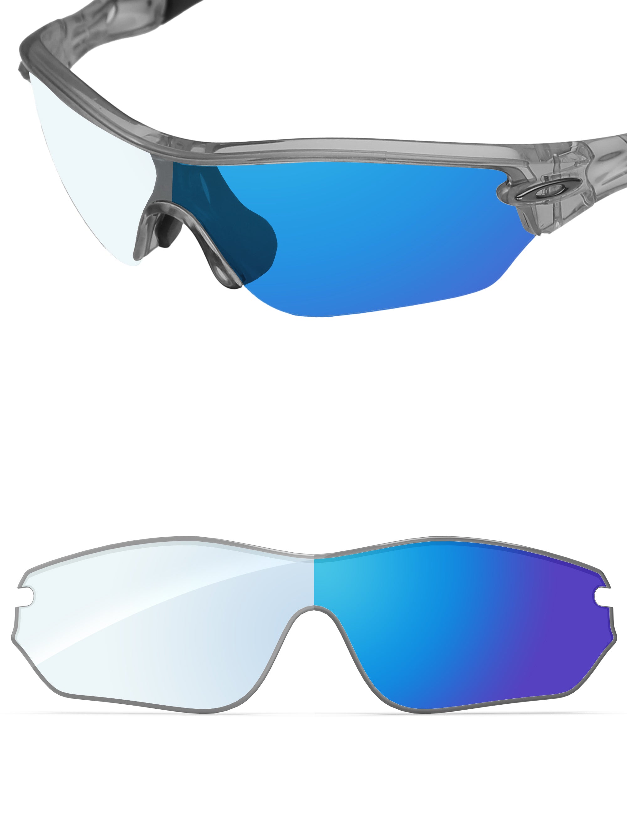 Sky Blue FlashMirror™ Photochromic-Non-Polarized