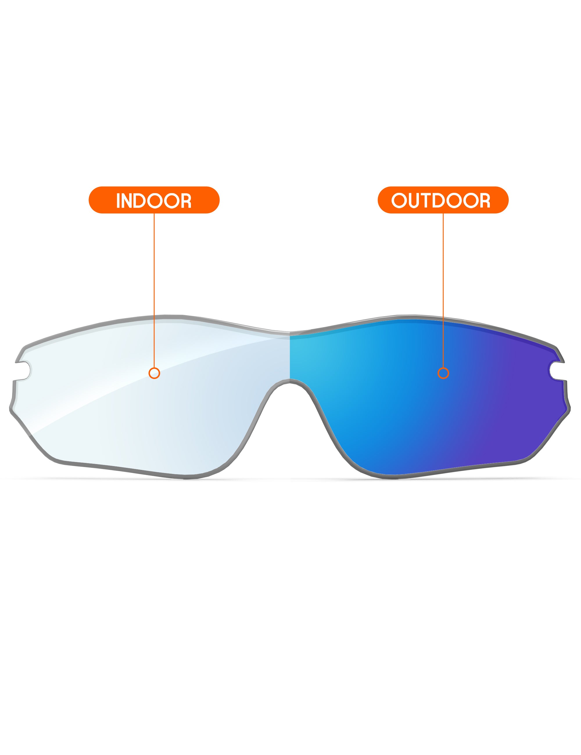 Sky Blue FlashMirror™ Photochromic-Non-Polarized