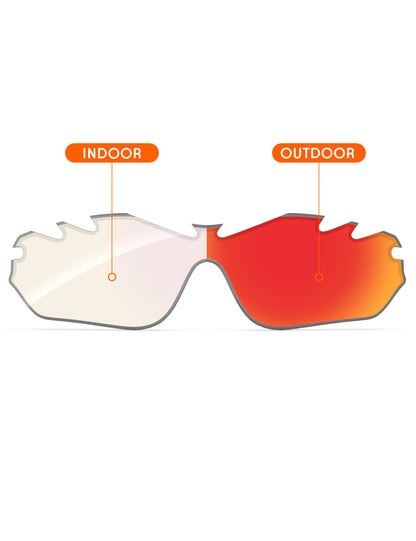 Fire Red FlashMirror™ Photochromic-Non-Polarized