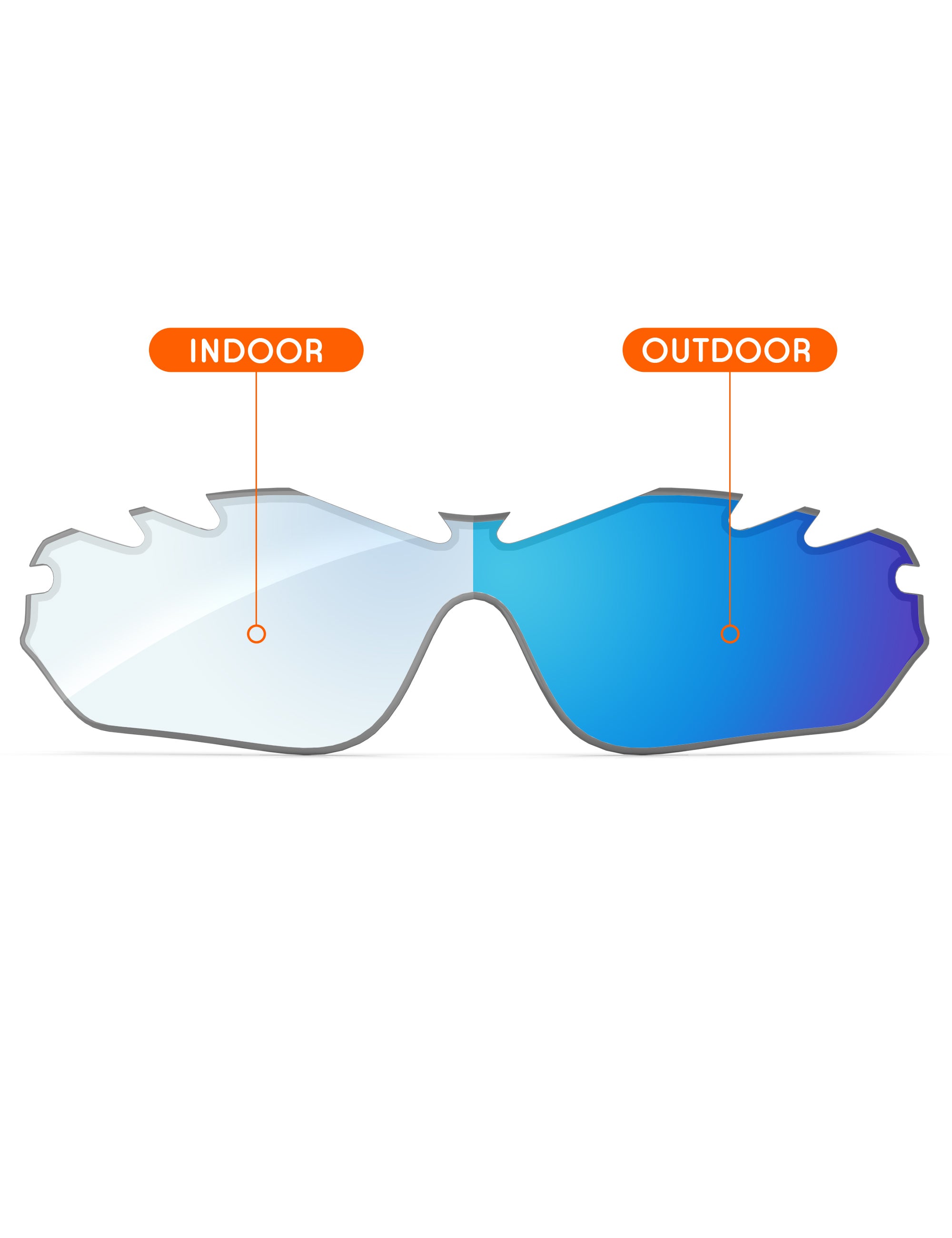 Sky Blue FlashMirror™ Photochromic-Non-Polarized