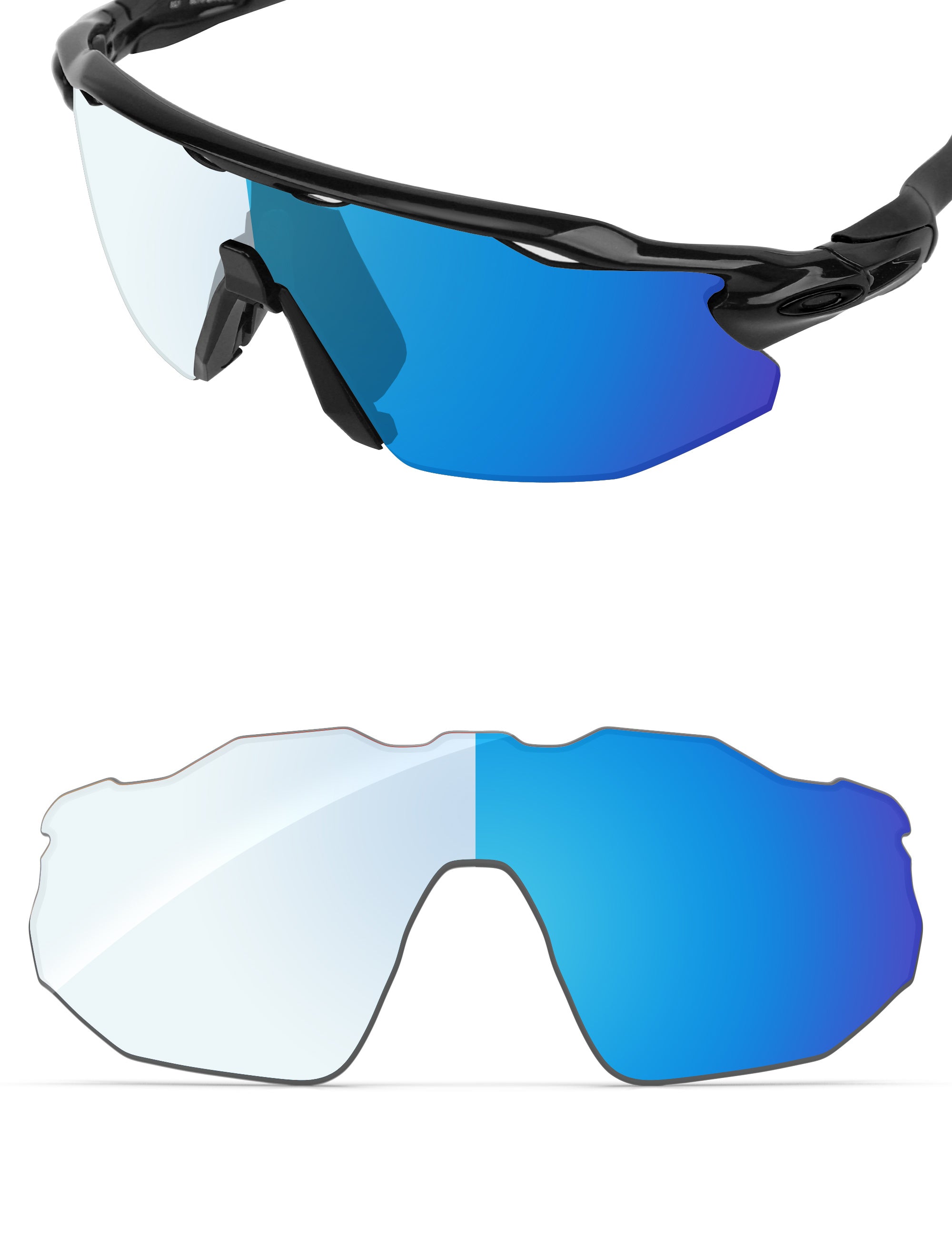 Sky Blue FlashMirror™ Photochromic-Non-Polarized