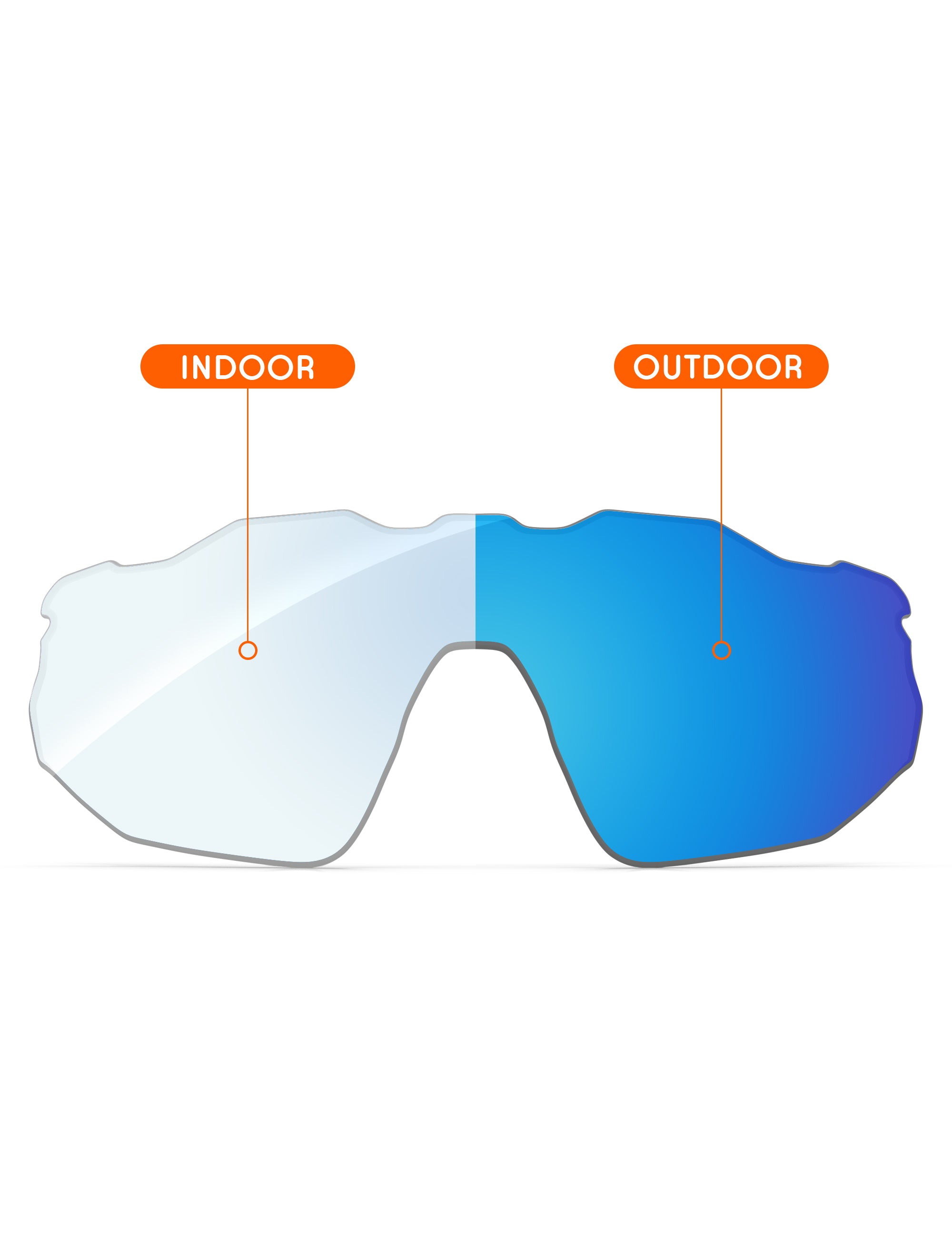 Sky Blue FlashMirror™ Photochromic-Non-Polarized