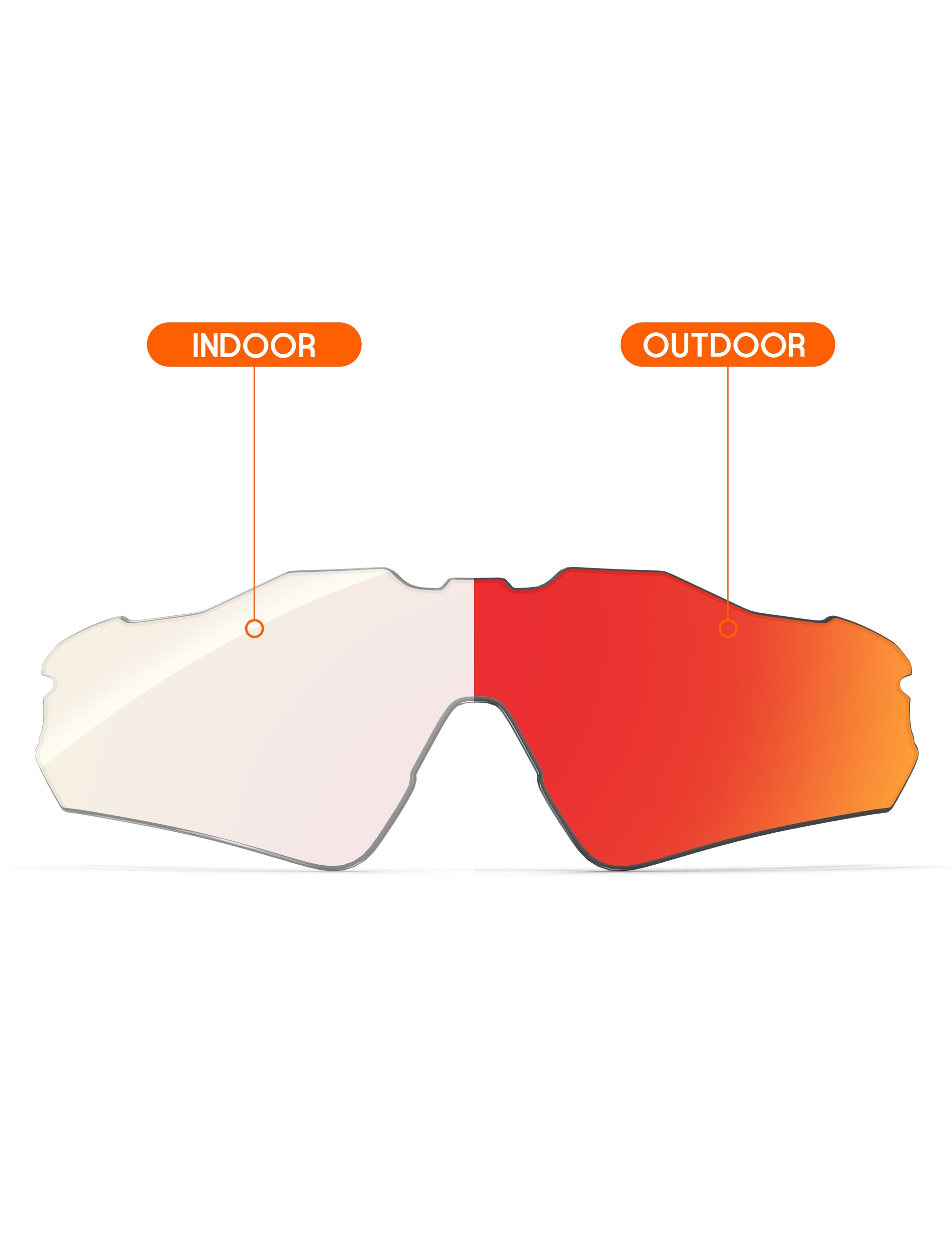Fire Red FlashMirror™ Photochromic-Non-Polarized