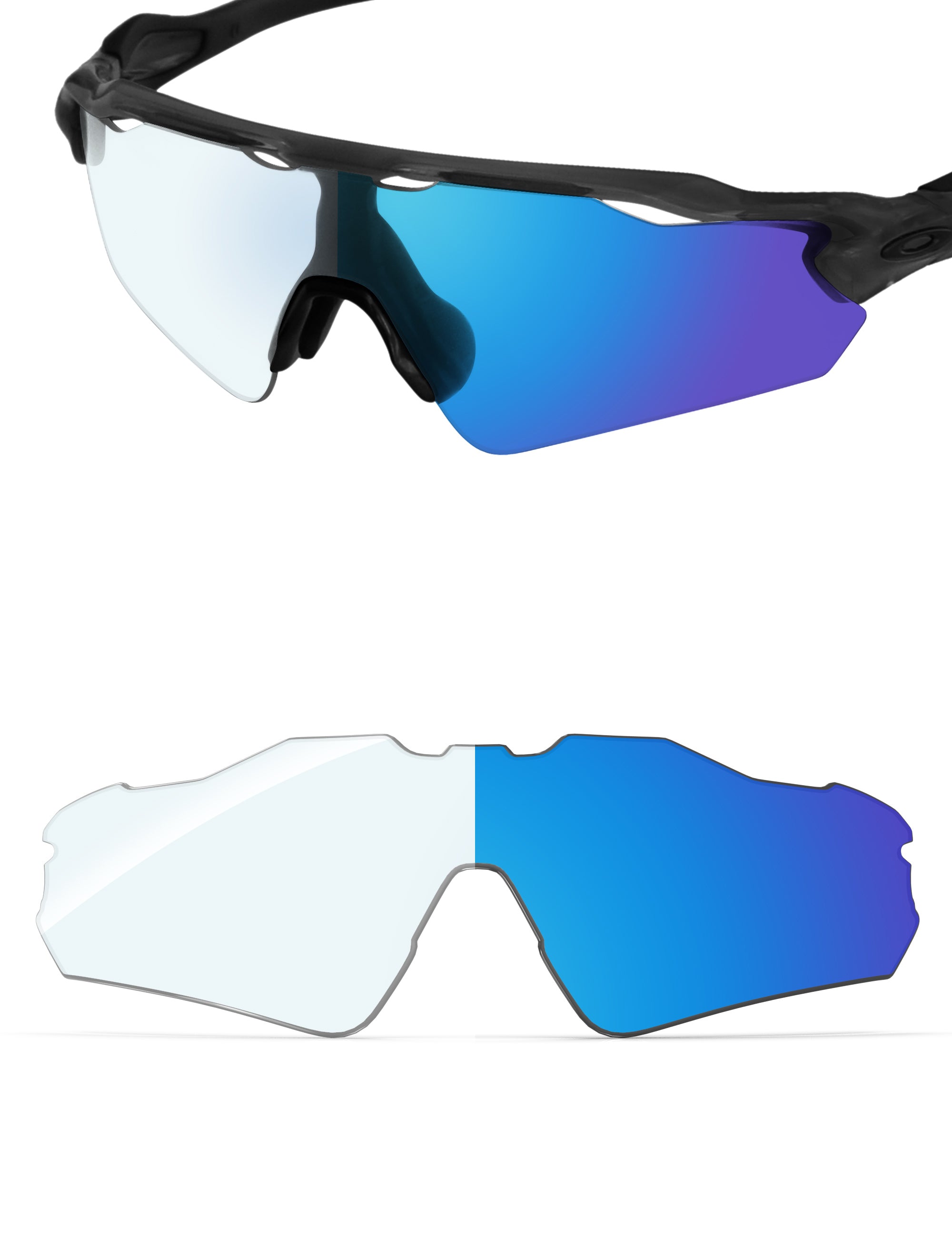 Sky Blue FlashMirror™ Photochromic-Non-Polarized
