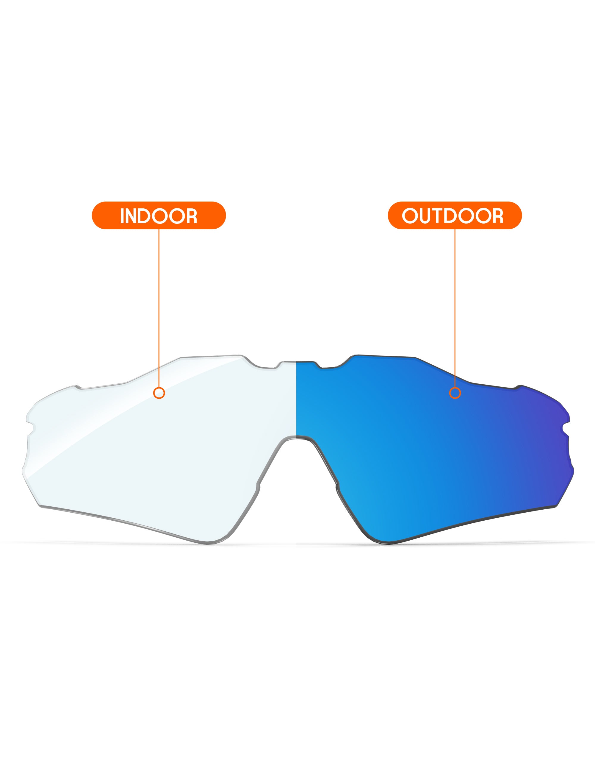 Sky Blue FlashMirror™ Photochromic-Non-Polarized