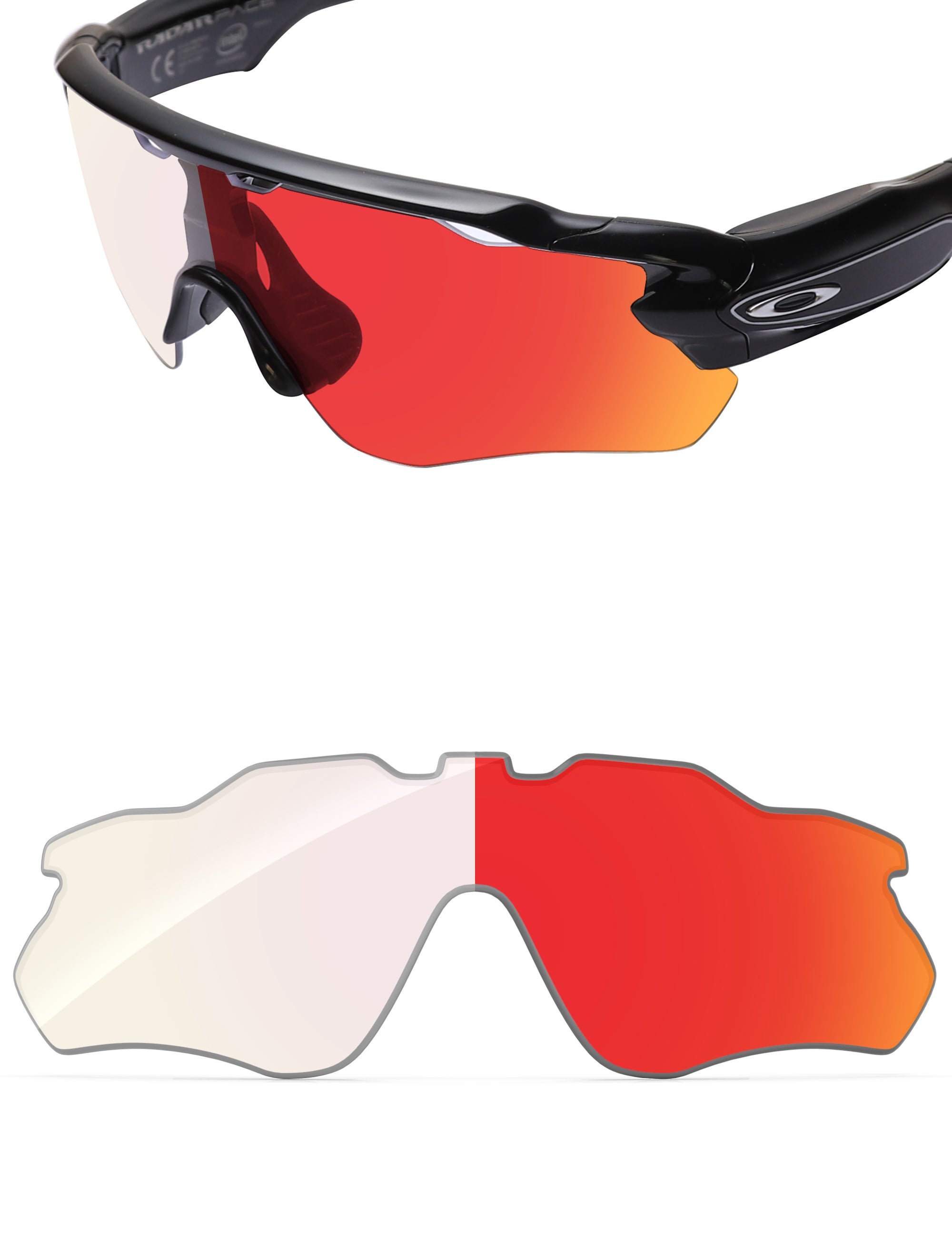 Fire Red FlashMirror™ Photochromic-Non-Polarized