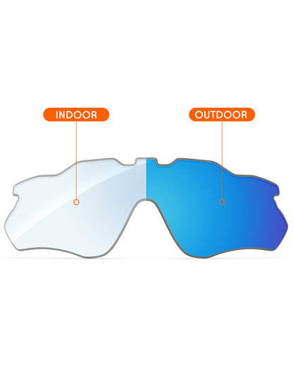 Sky Blue FlashMirror™ Photochromic-Non-Polarized