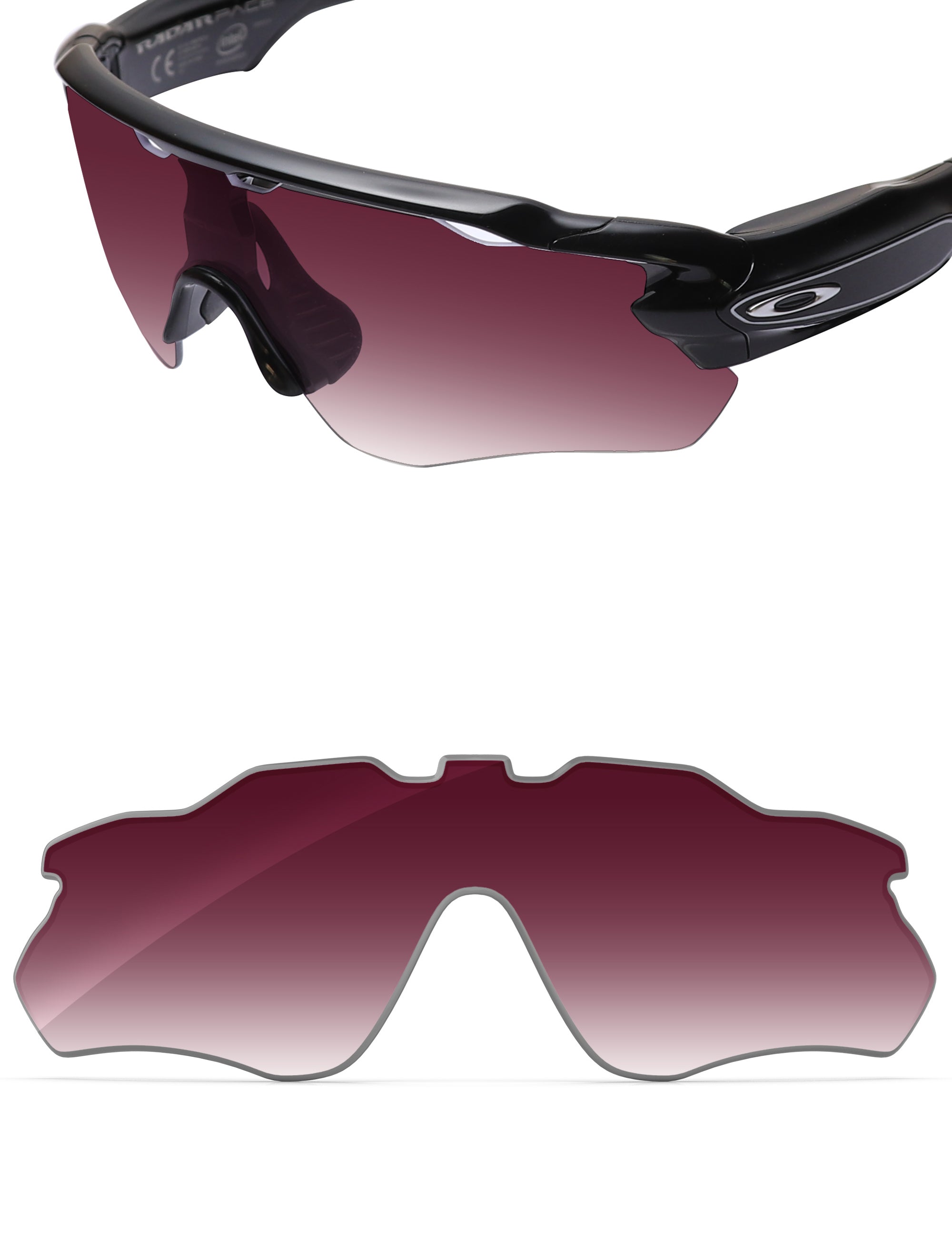 Wine Red Gradient-Non-Polarized