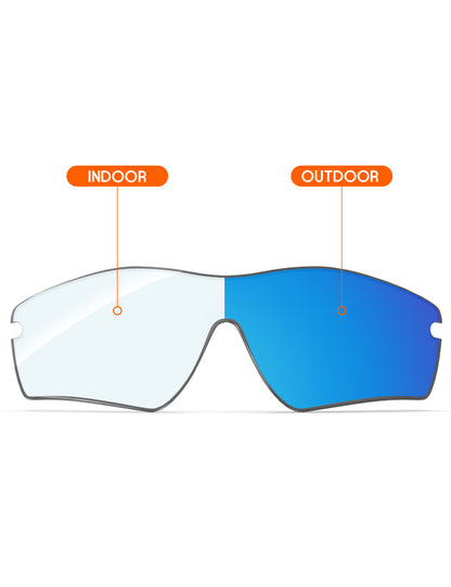 Sky Blue FlashMirror™ Photochromic-Non-Polarized