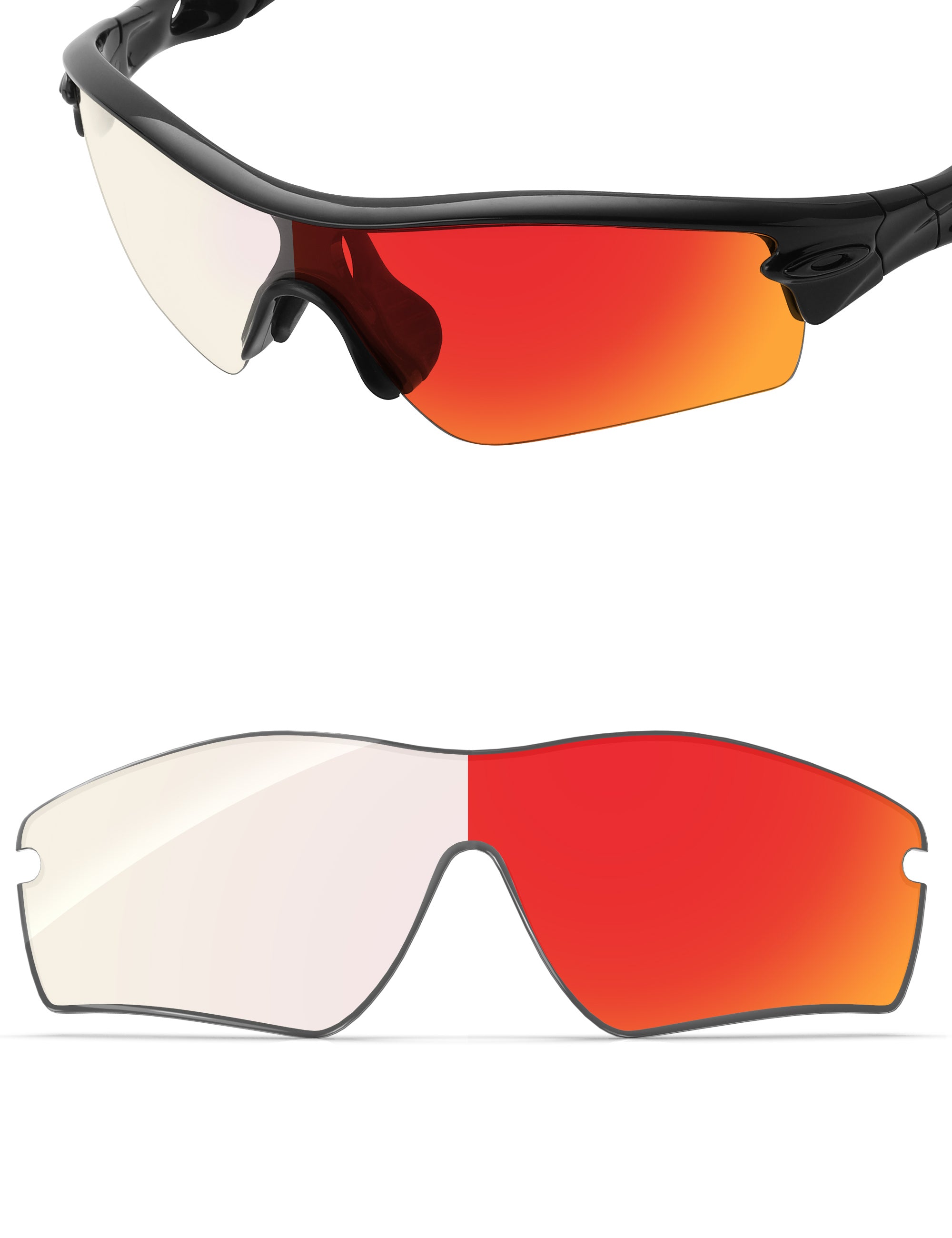 Fire Red FlashMirror™ Photochromic-Non-Polarized