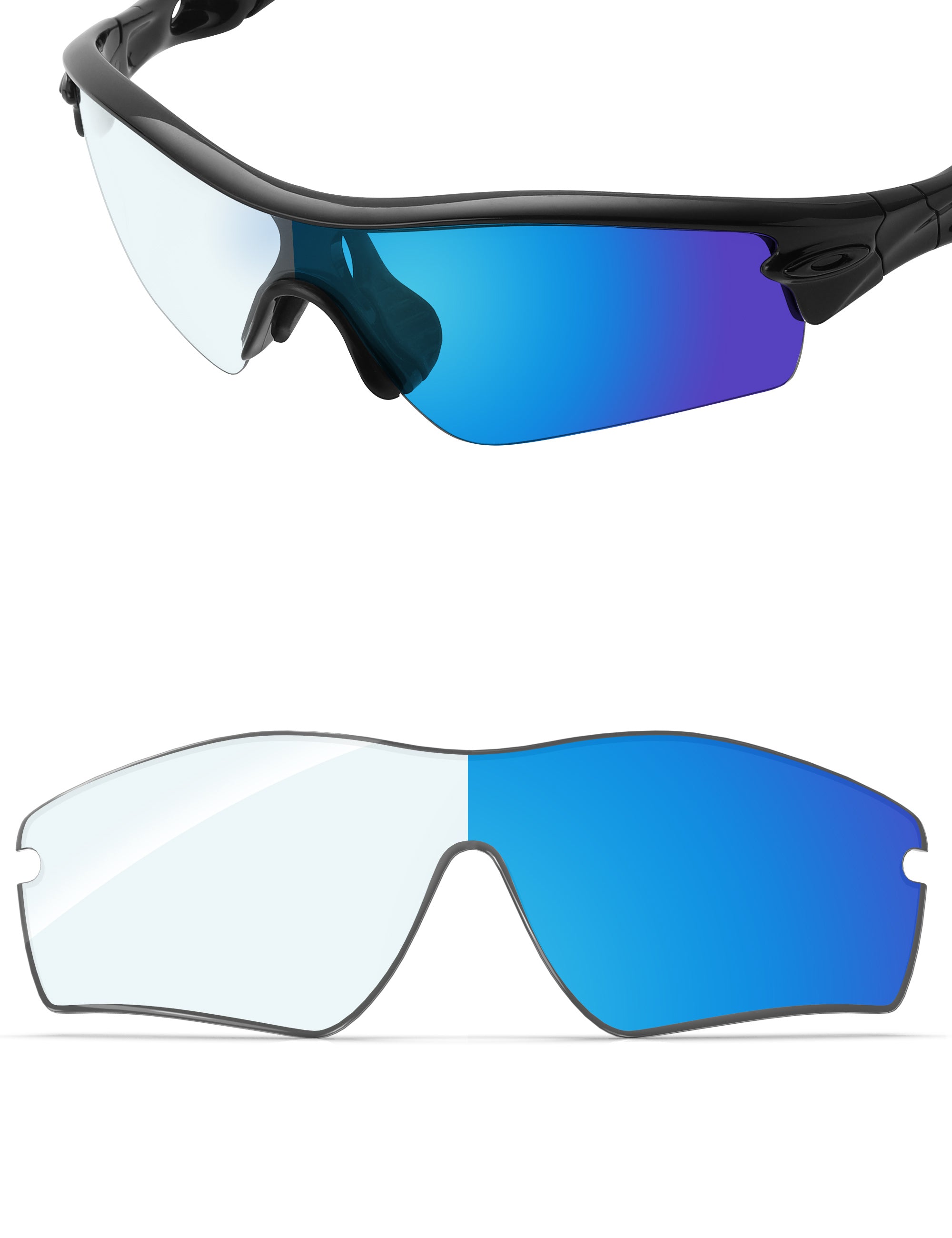 Sky Blue FlashMirror™ Photochromic-Non-Polarized