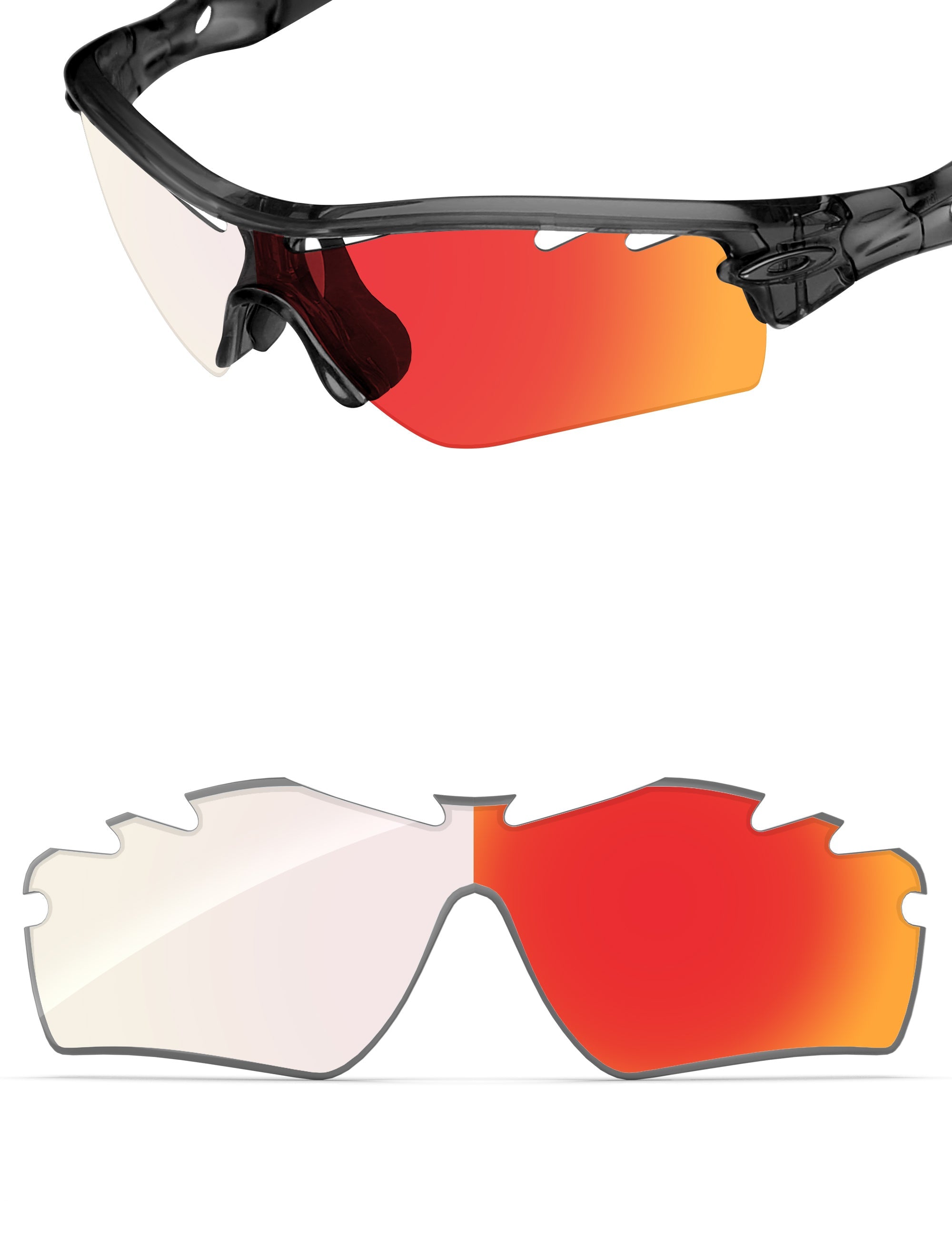 Fire Red FlashMirror™ Photochromic-Non-Polarized