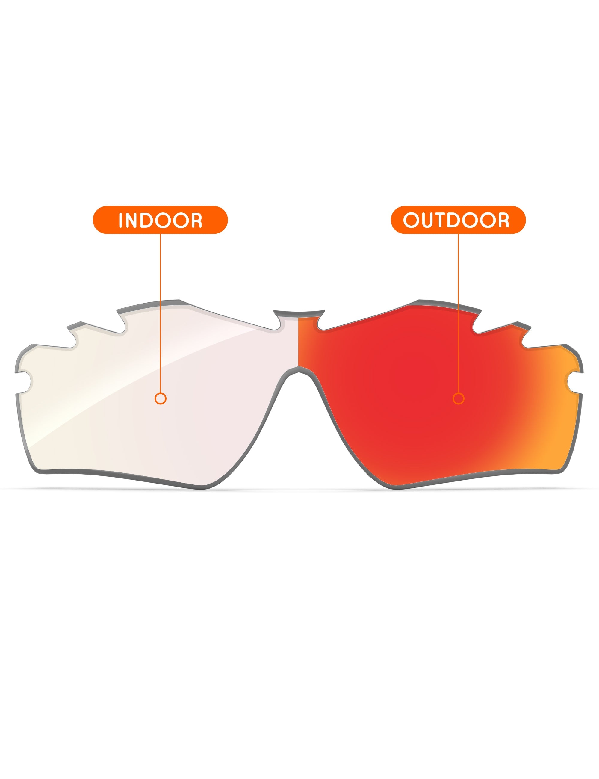 Fire Red FlashMirror™ Photochromic-Non-Polarized