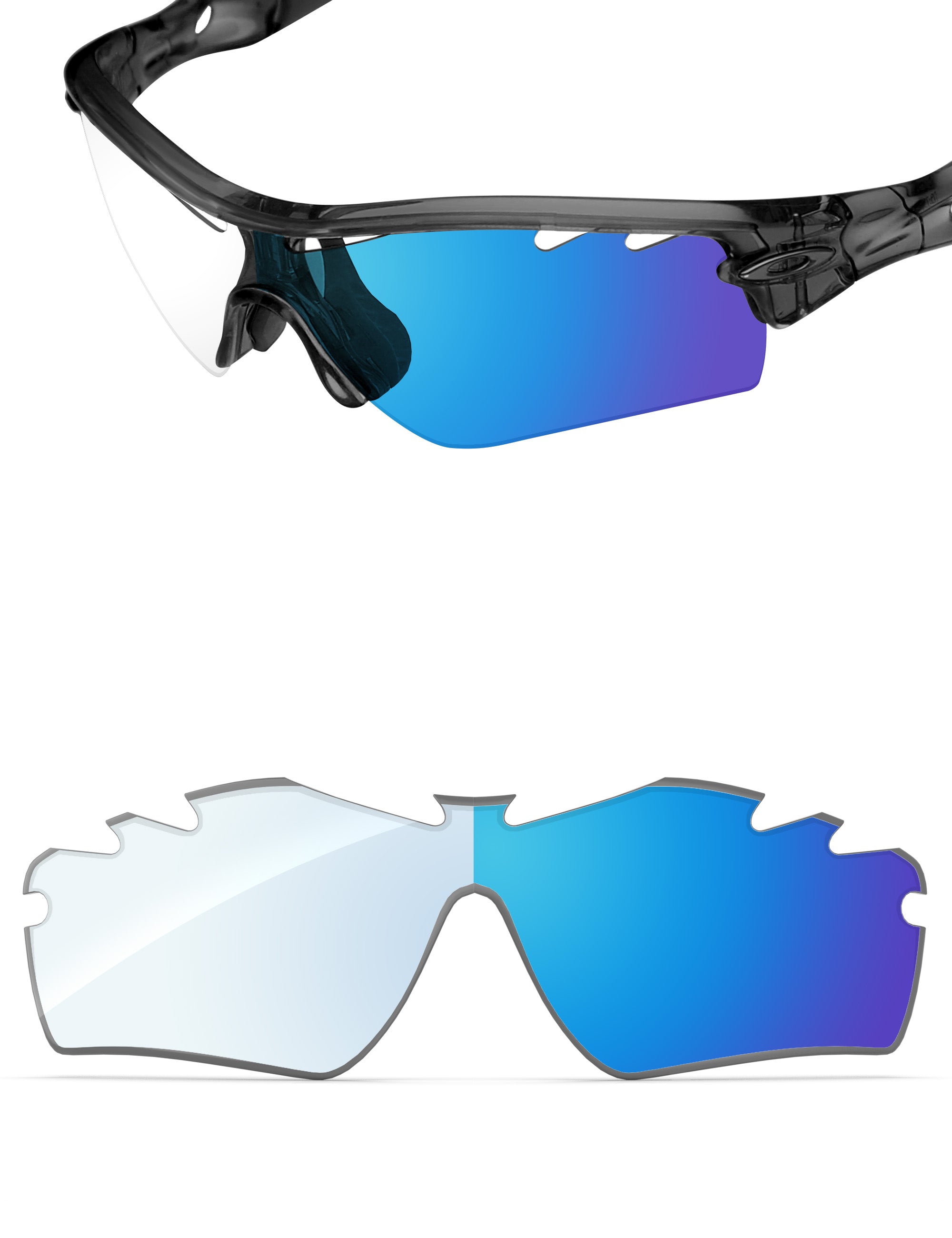 Sky Blue FlashMirror™ Photochromic-Non-Polarized