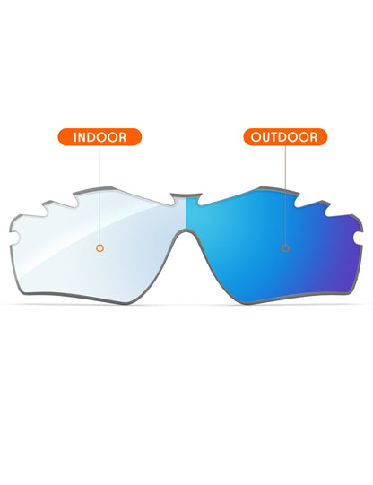 Sky Blue FlashMirror™ Photochromic-Non-Polarized