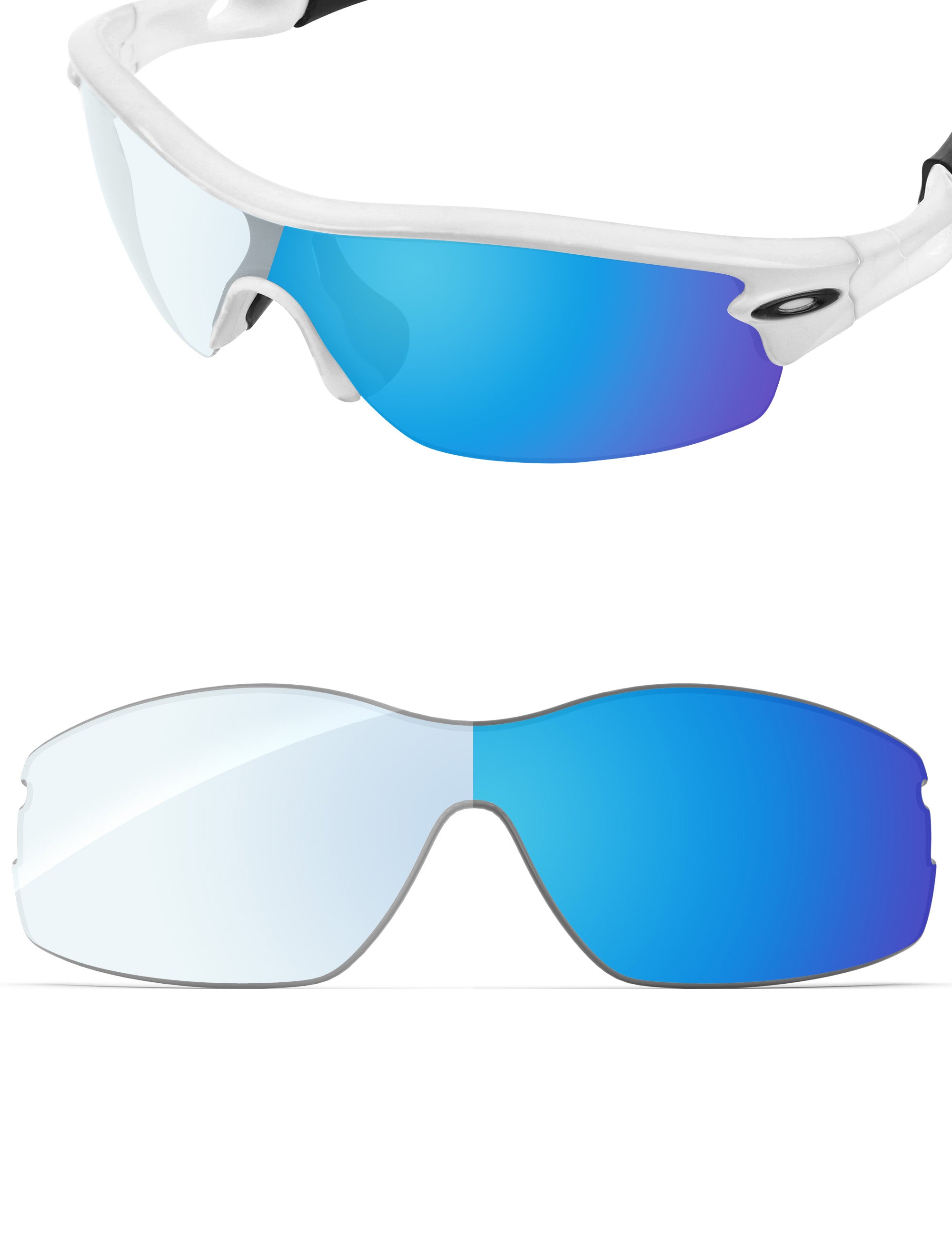 Sky Blue FlashMirror™ Photochromic-Non-Polarized