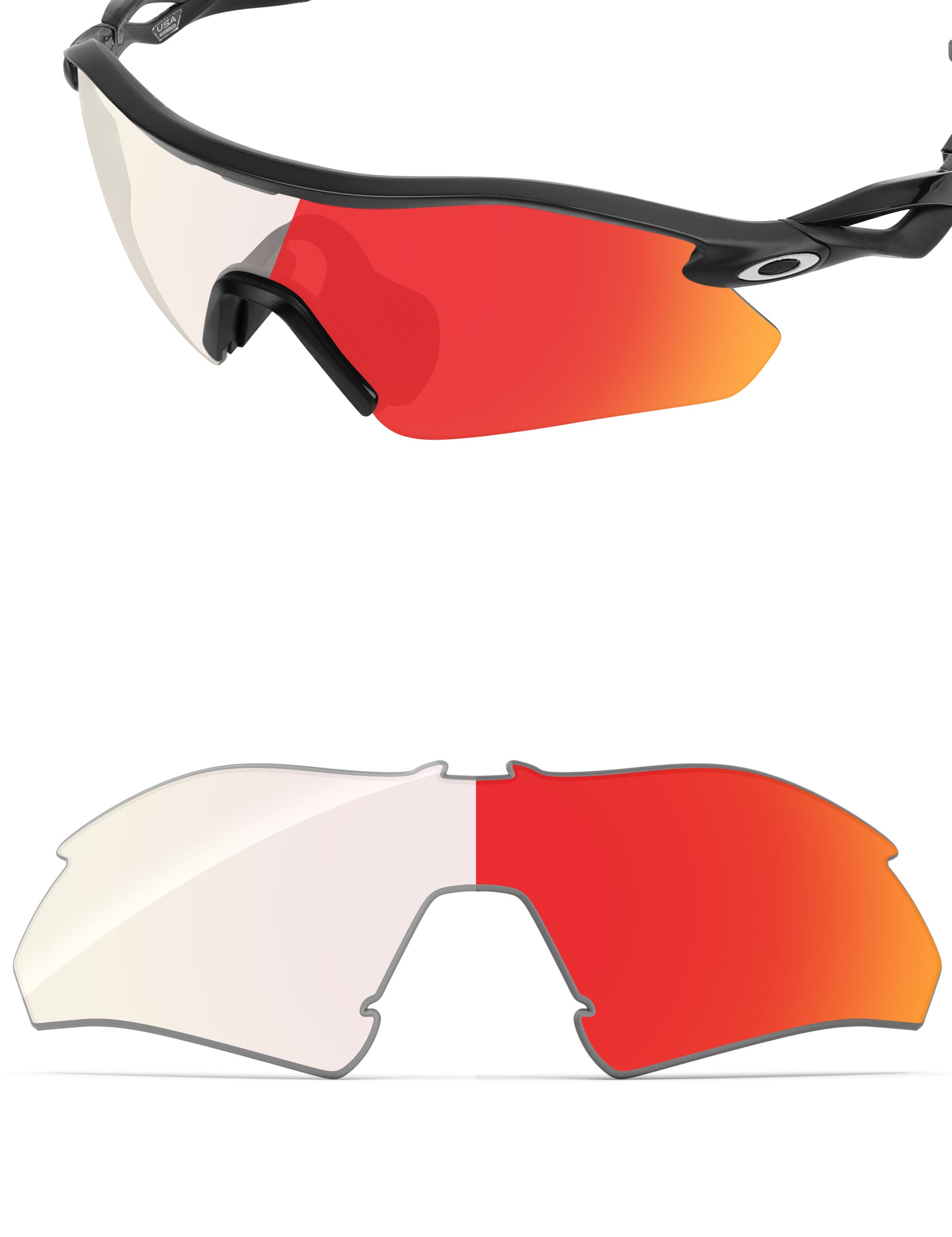 Fire Red FlashMirror™ Photochromic-Non-Polarized